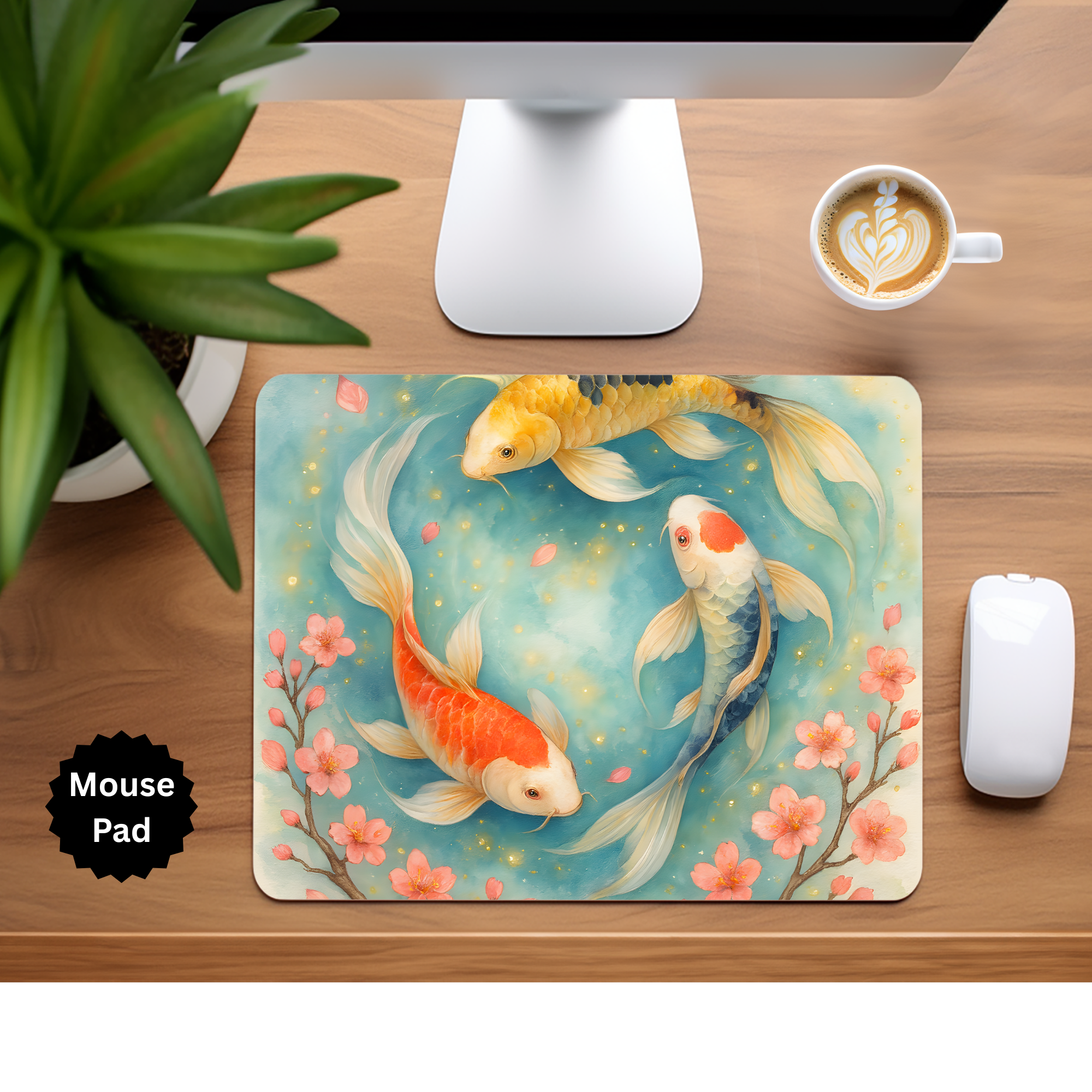 Koi Fish Mouse Pad