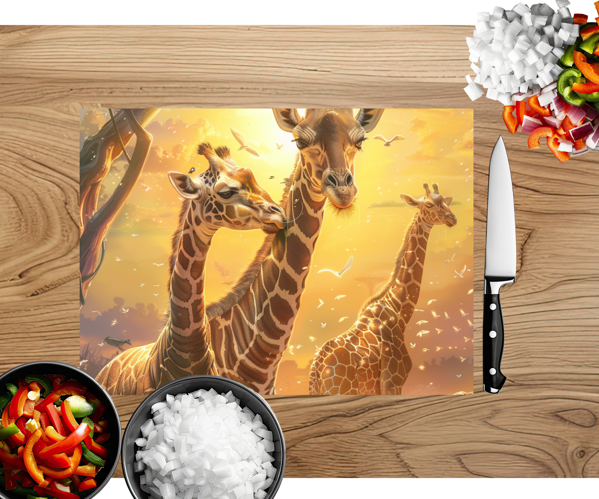 Gentle Giraffe Dreams Cutting Board