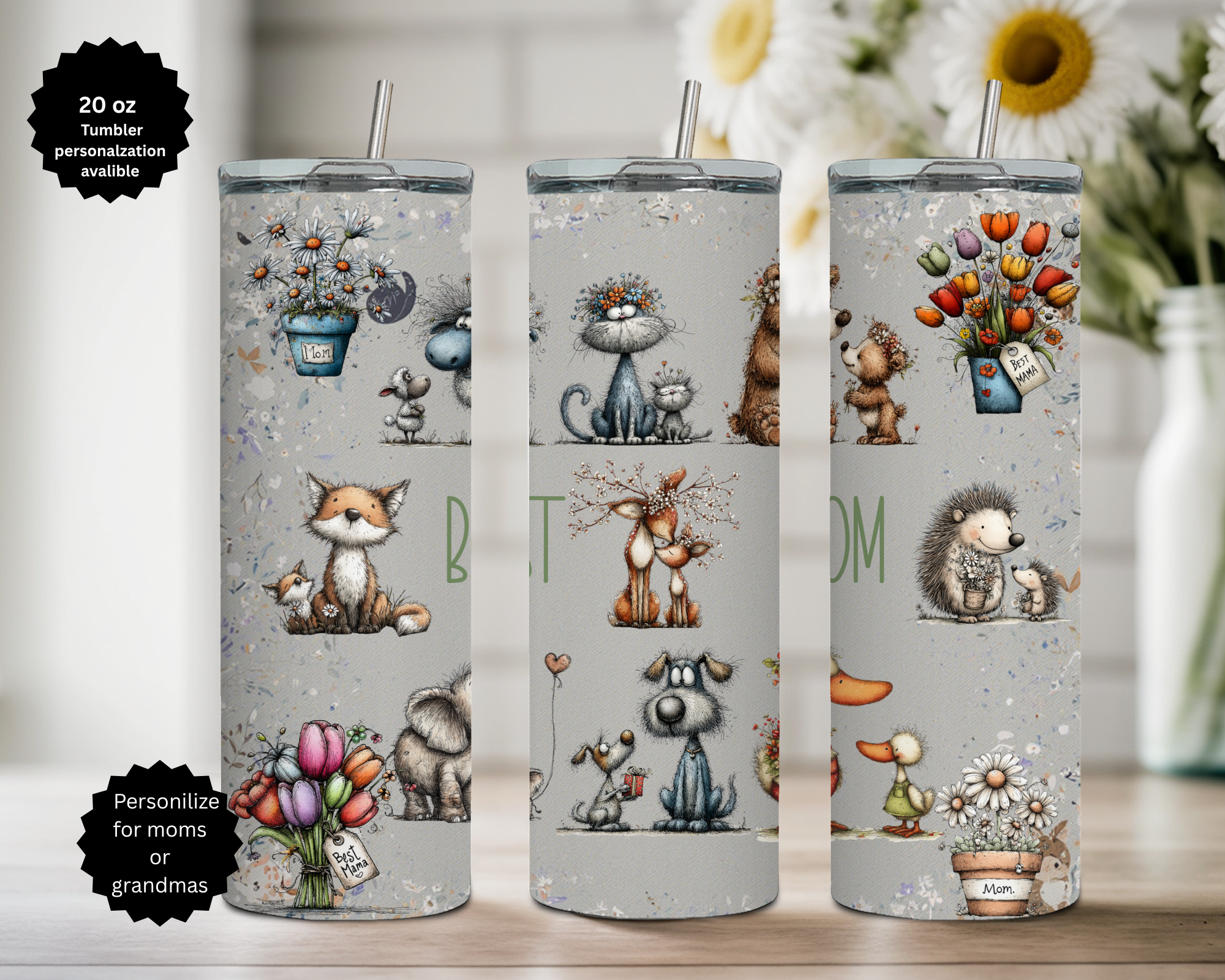 All Mother's 20 oz Stainless Steel Tumbler - Human, and Paws