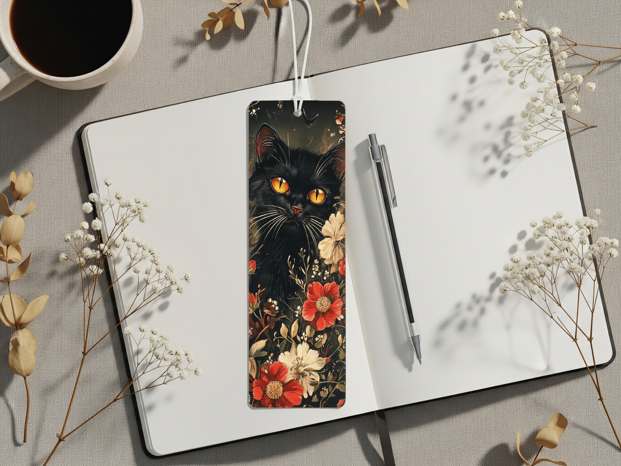 Aluminum Metal Bookmarks, Cat Images. A purr‑fect pause in your story
