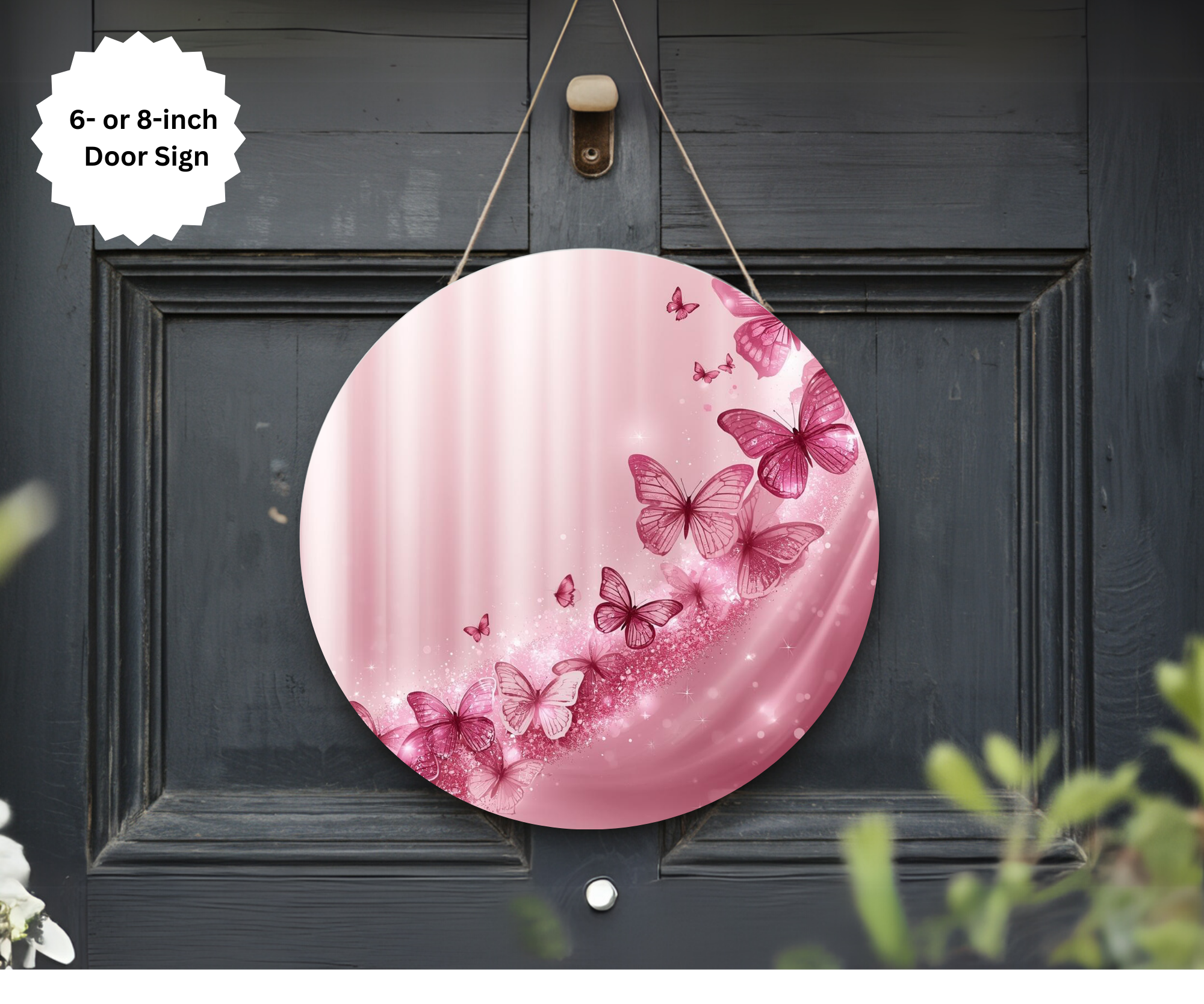 Butterfly Door Signs, Multiple images options.