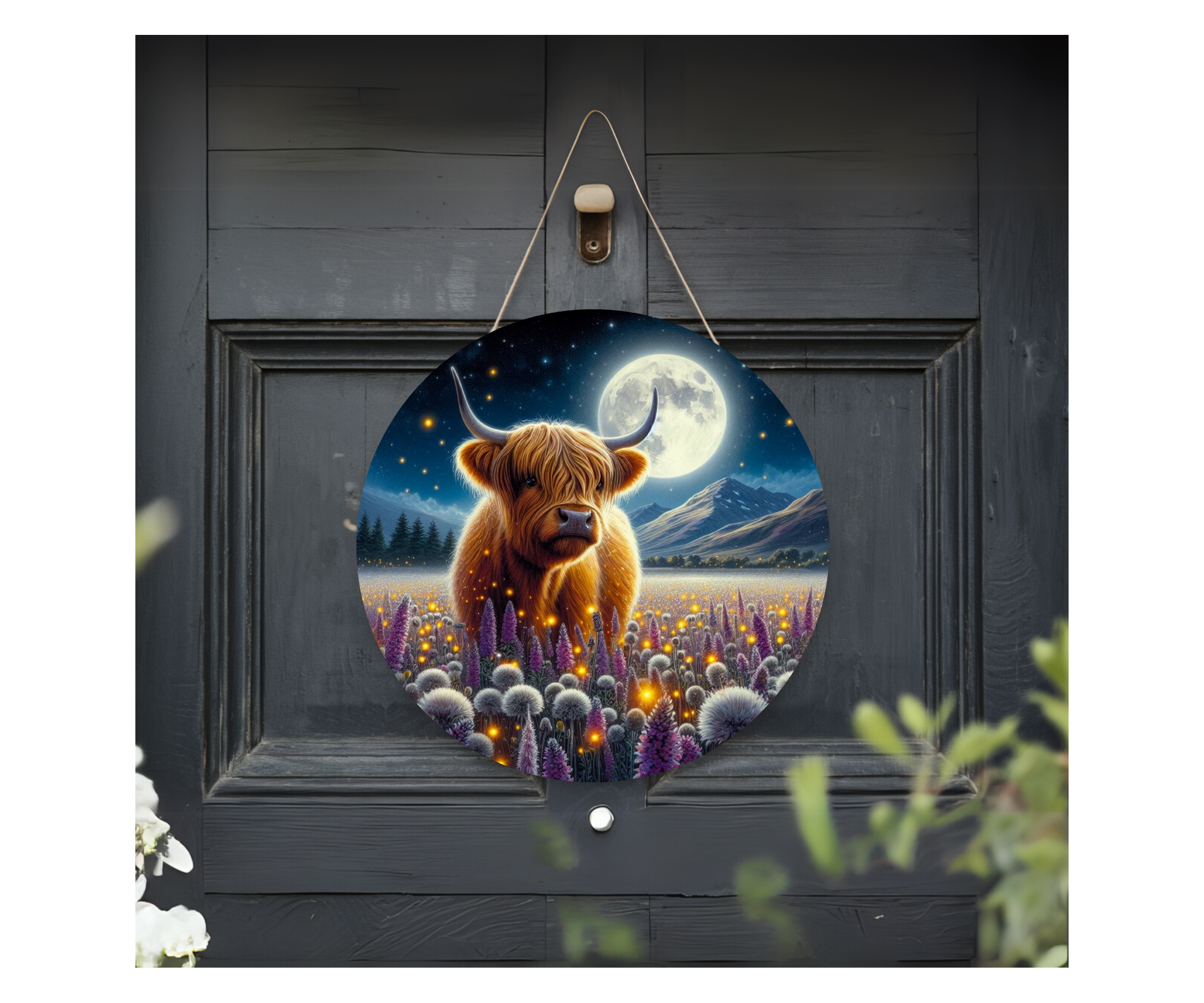 Highland Cow Door Signs