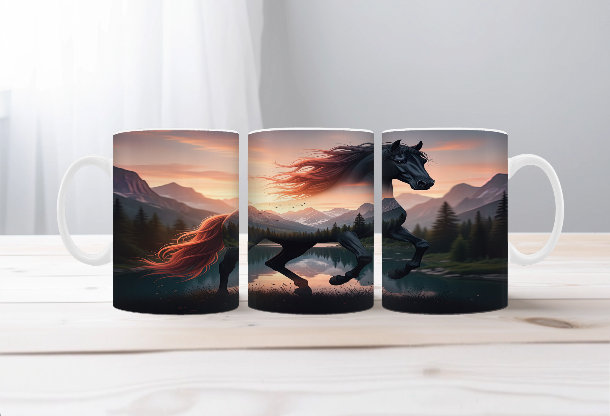 Horse Image Coffee Mugs Grace in Motion