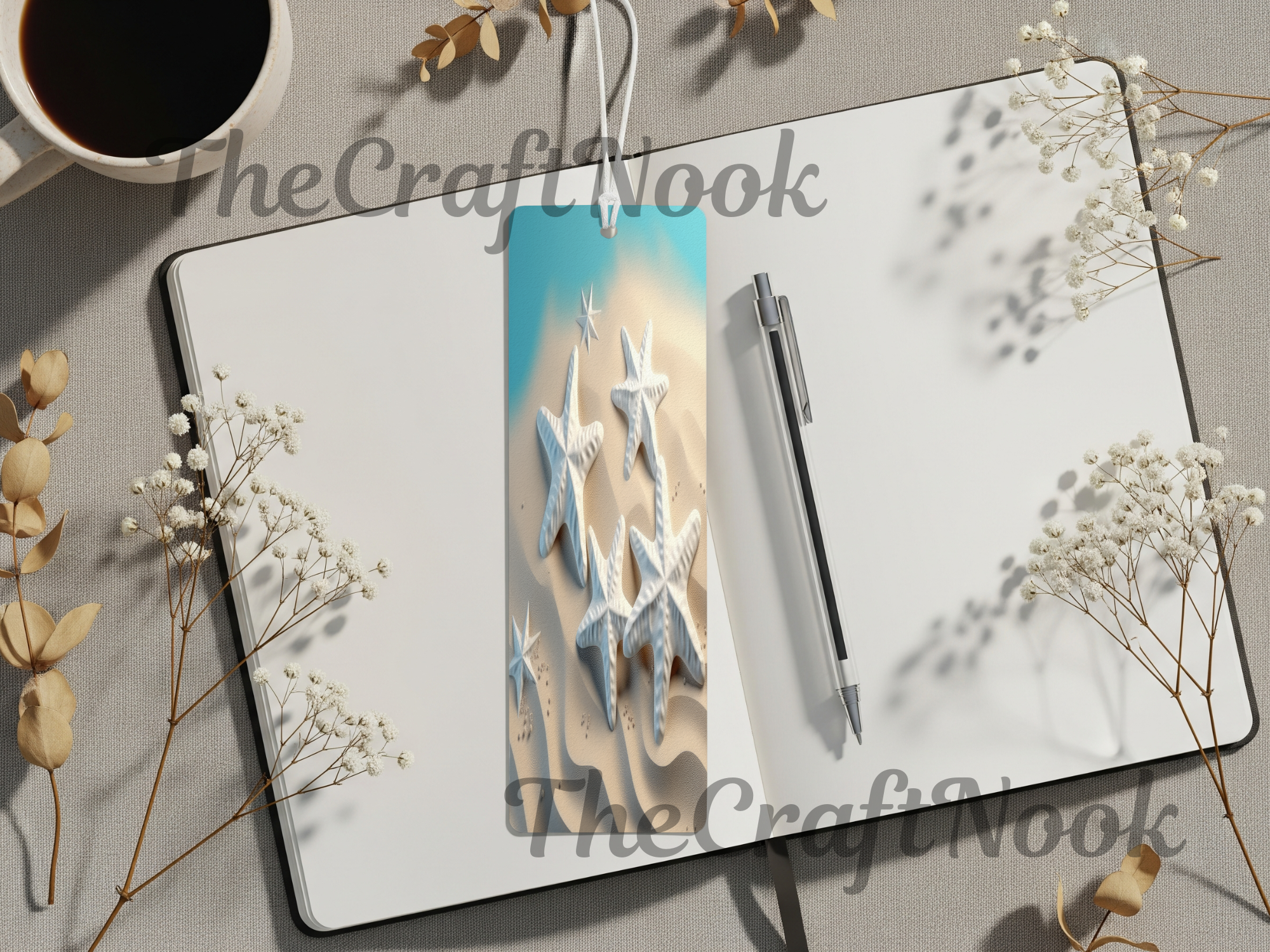 Aluminum Metal Bookmarks, Beach Images