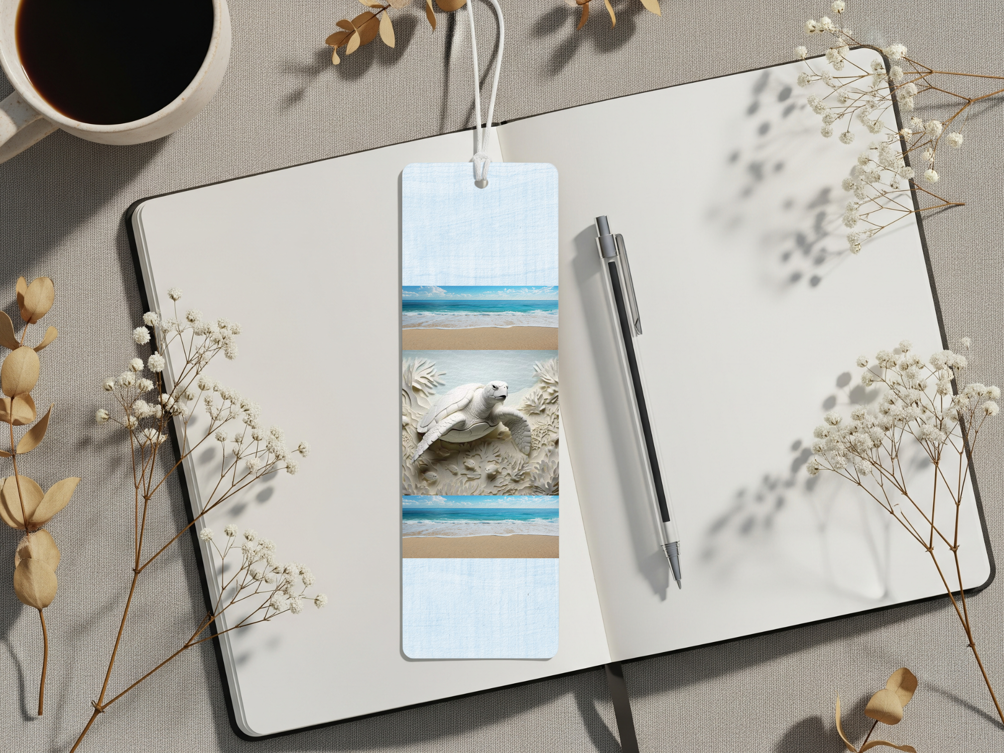 Aluminum Metal Bookmarks, Sea Turtle Images Bring a splash of the sea to every page
