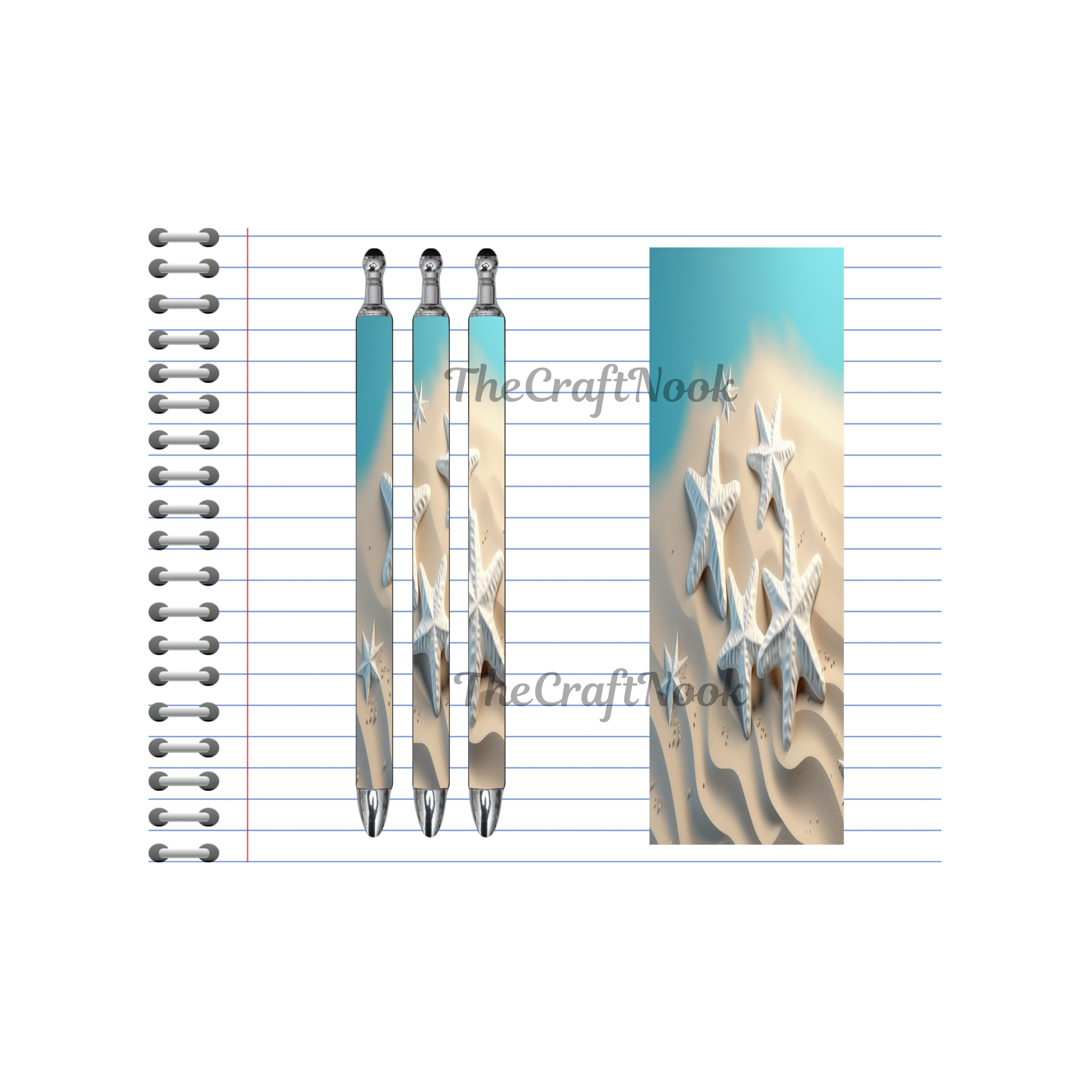 Refillable Pens, Beach Images multiple options and Images available. Beach vibes in every stroke.