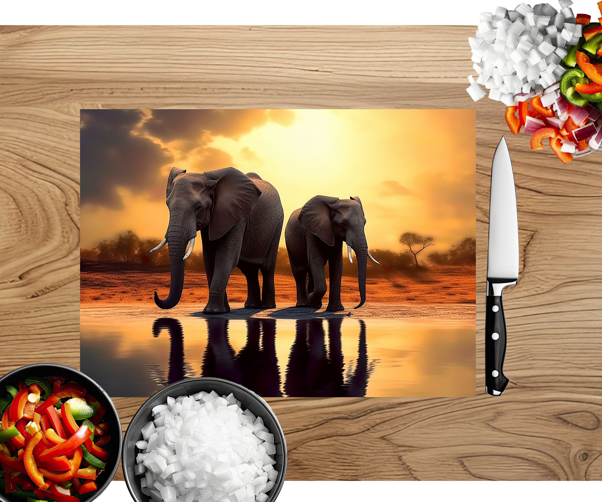 Wise & Wonderful Elephant Chopping Board