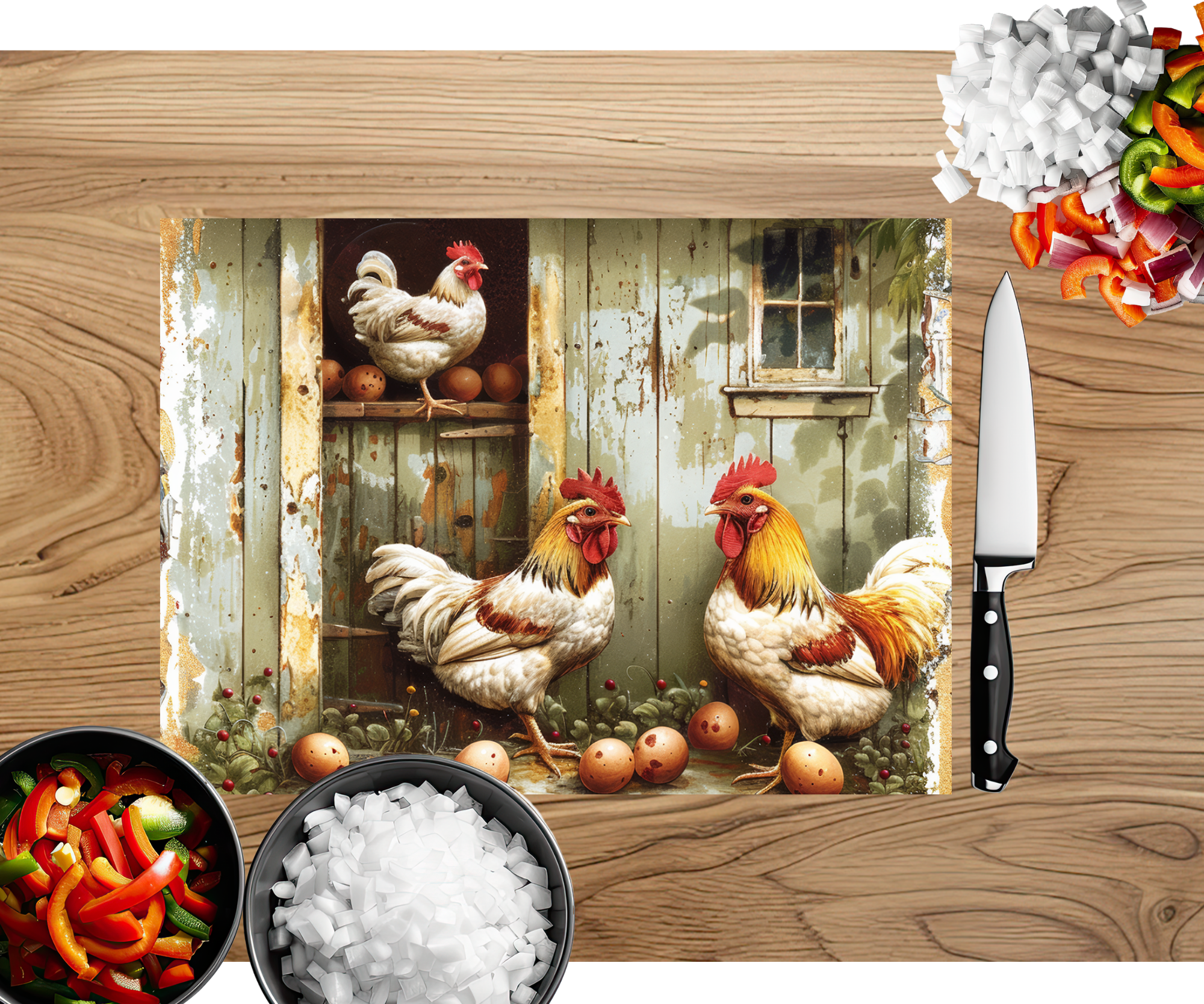 Cluck and Chop Chicken Cutting Boards