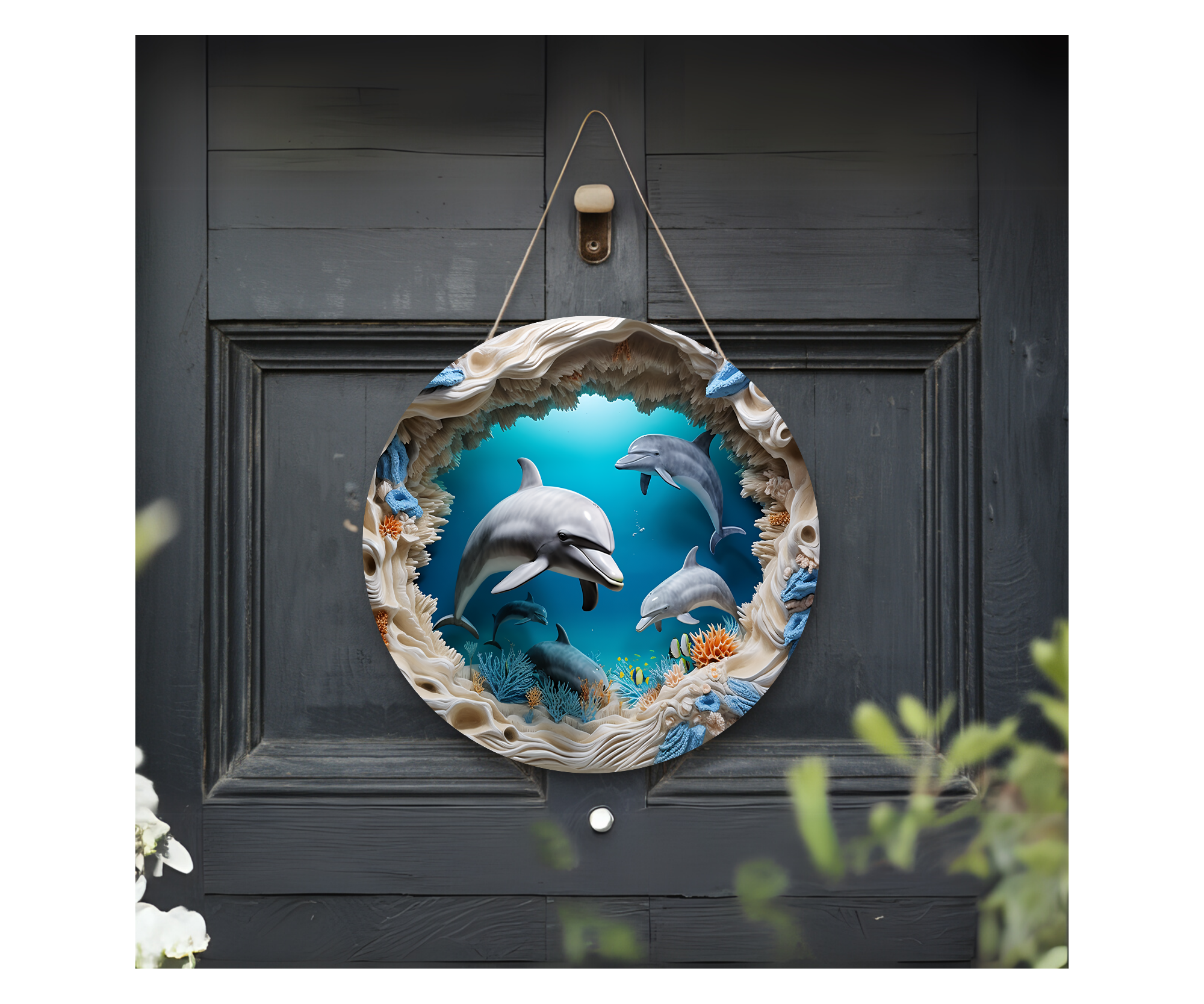 Make a Splash Dolphin Door Signs, Multiple images options.