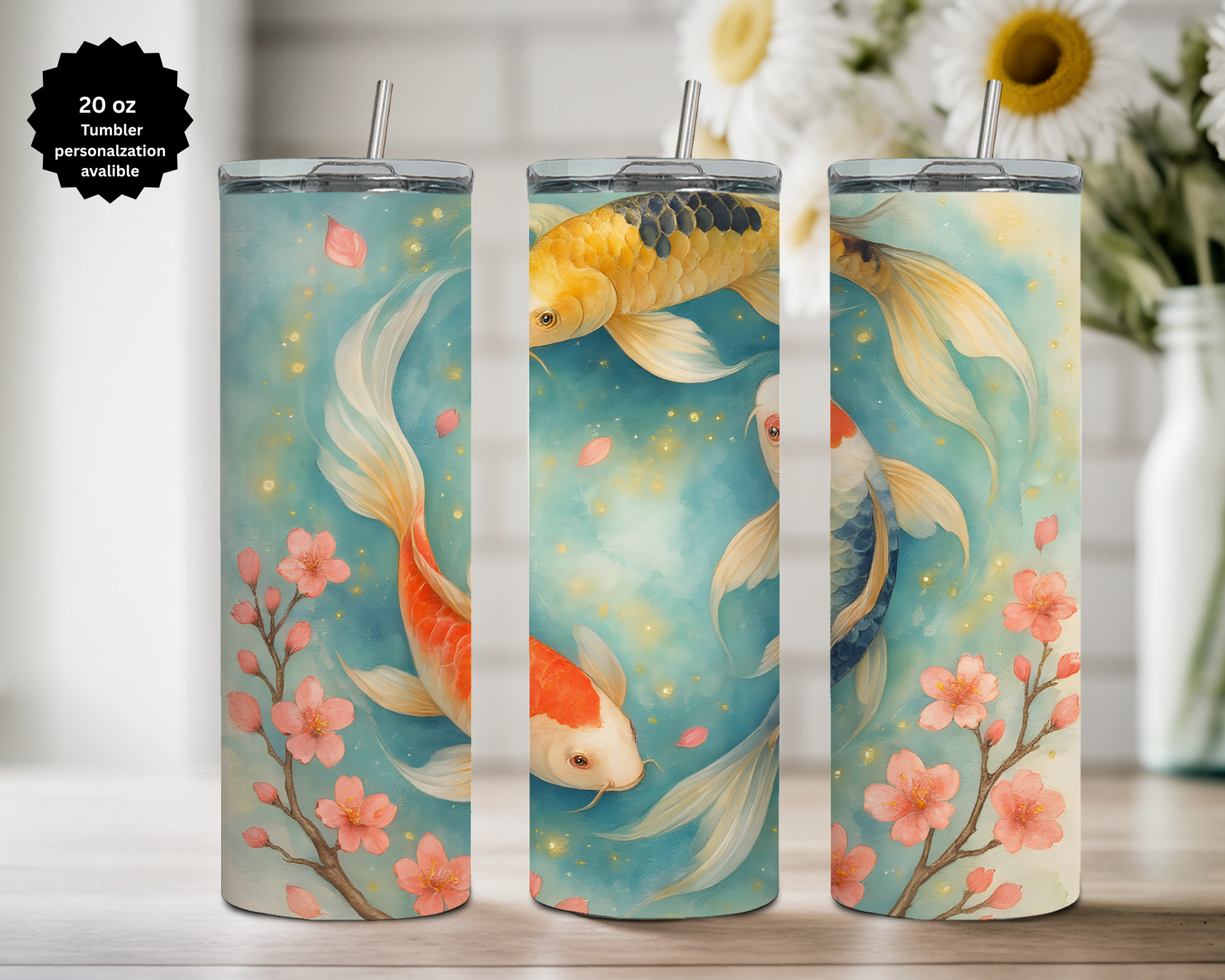 Koi Fish 20 Oz Tumblers