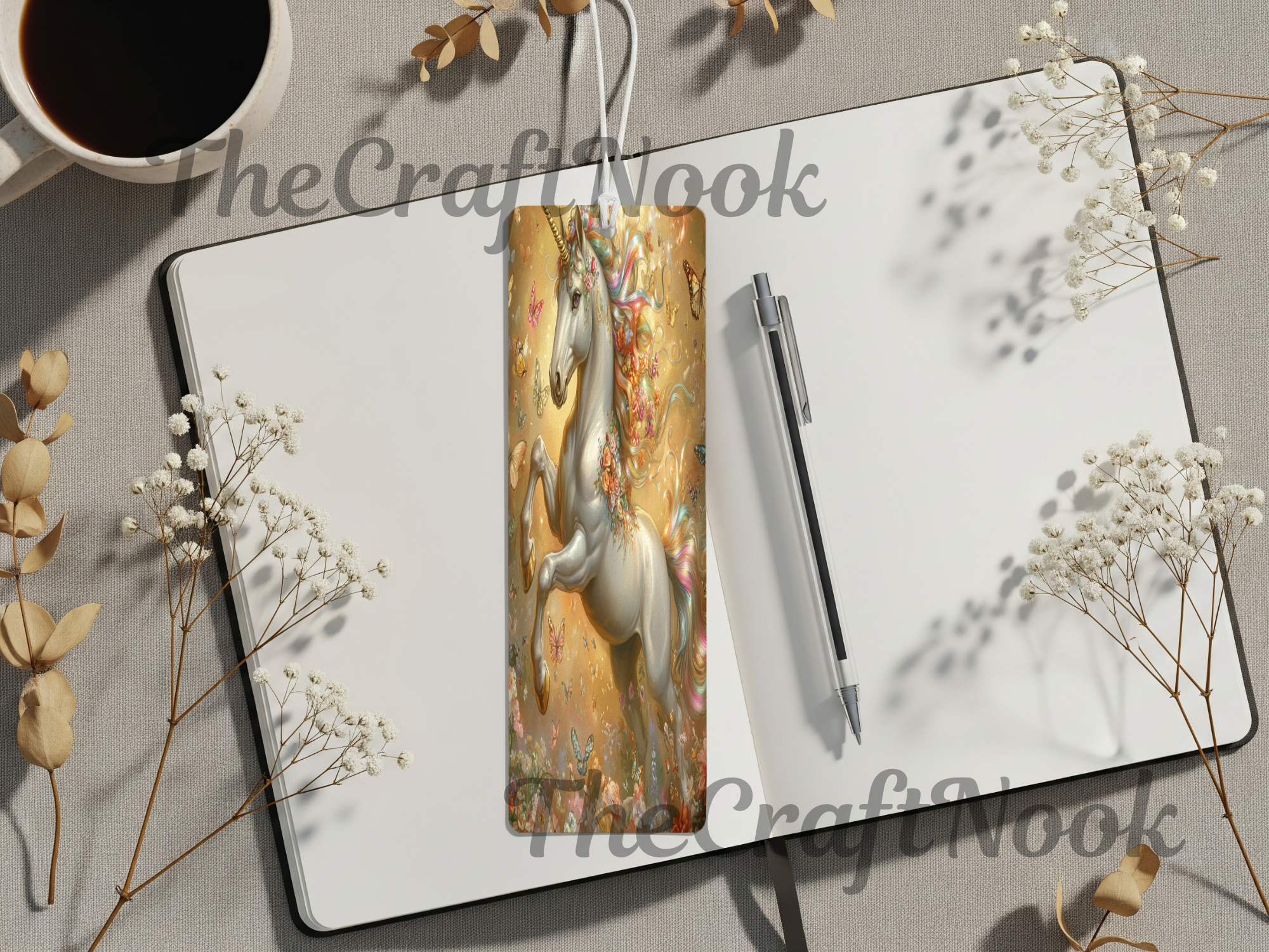 Aluminum Metal Bookmarks, Unicorn Images