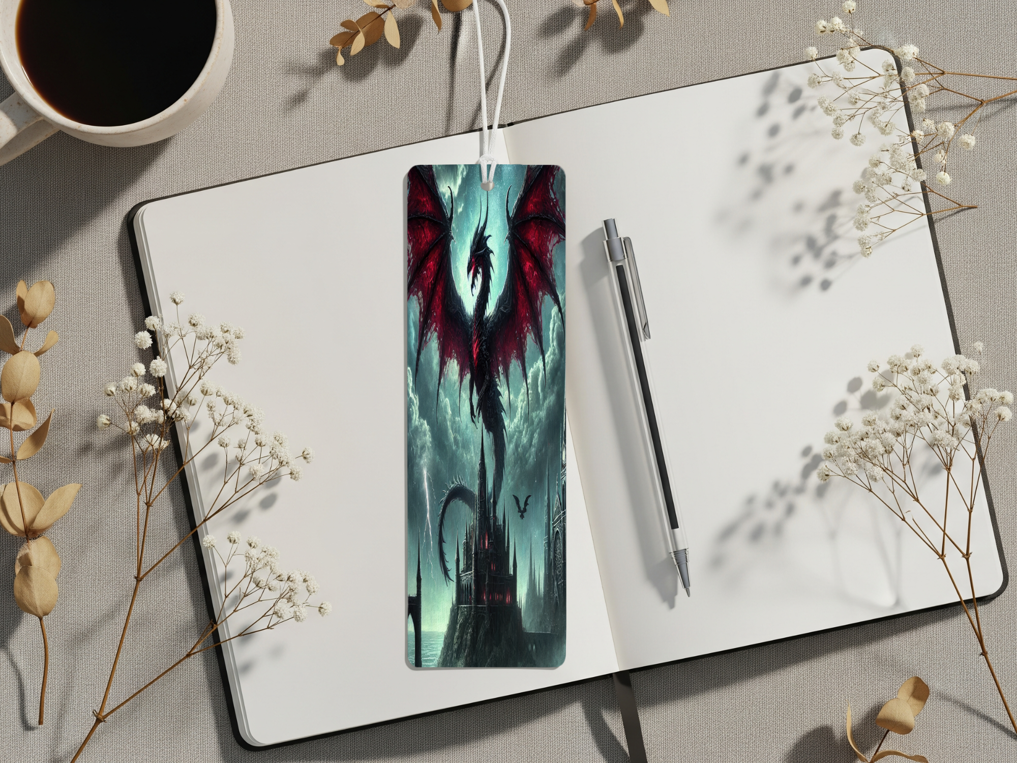 Aluminum Metal Bookmarks, Dragon Images. Mark your place in every adventure with a mystical dragon companion