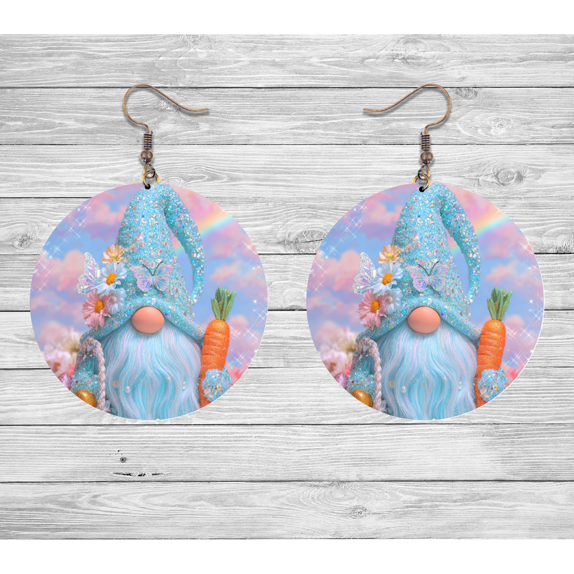 Spring Gnome Easter Earrings