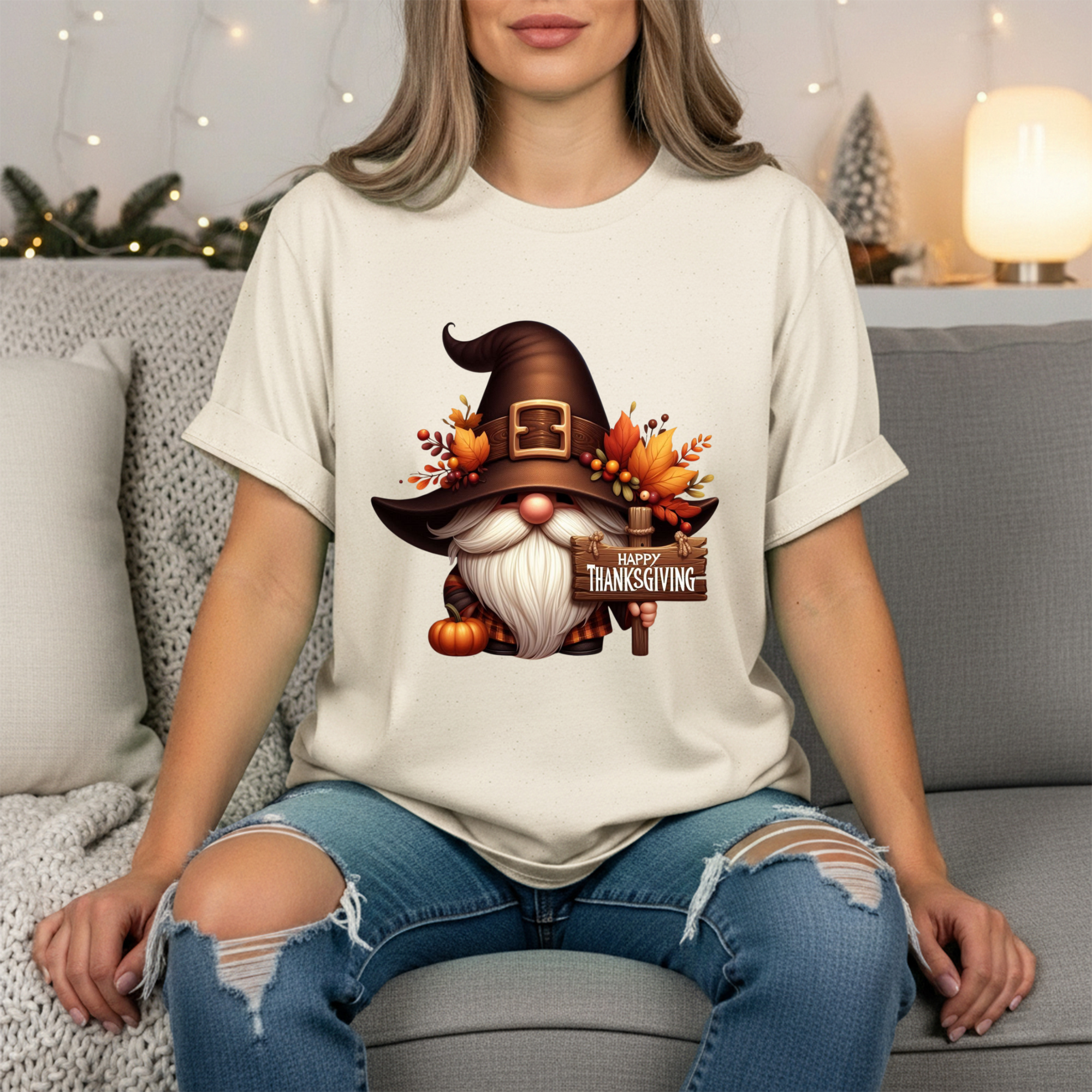 Thanksgiving Gnome Tee – Cute Holiday Graphic T-Shirt