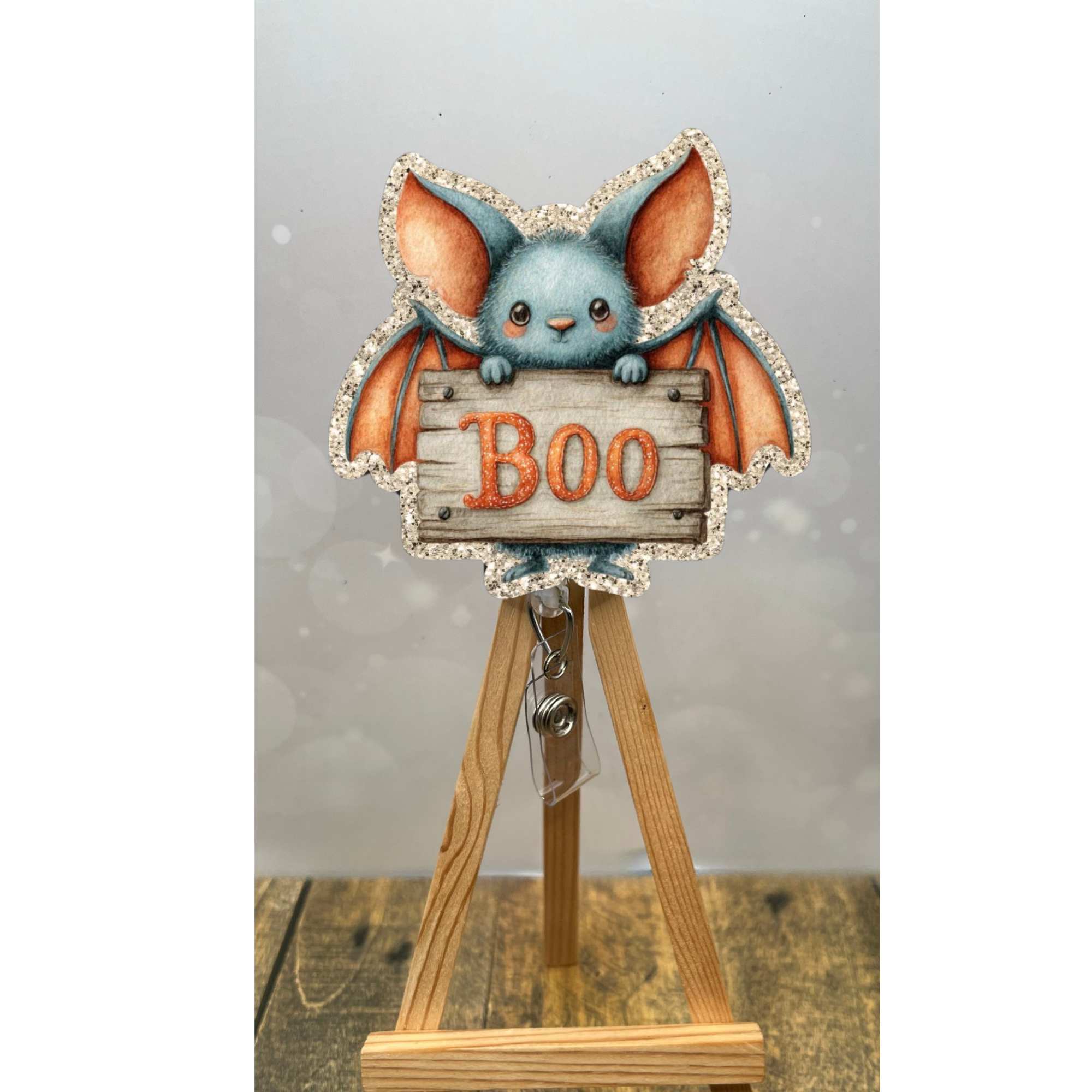 Boo Bat Badge Pull