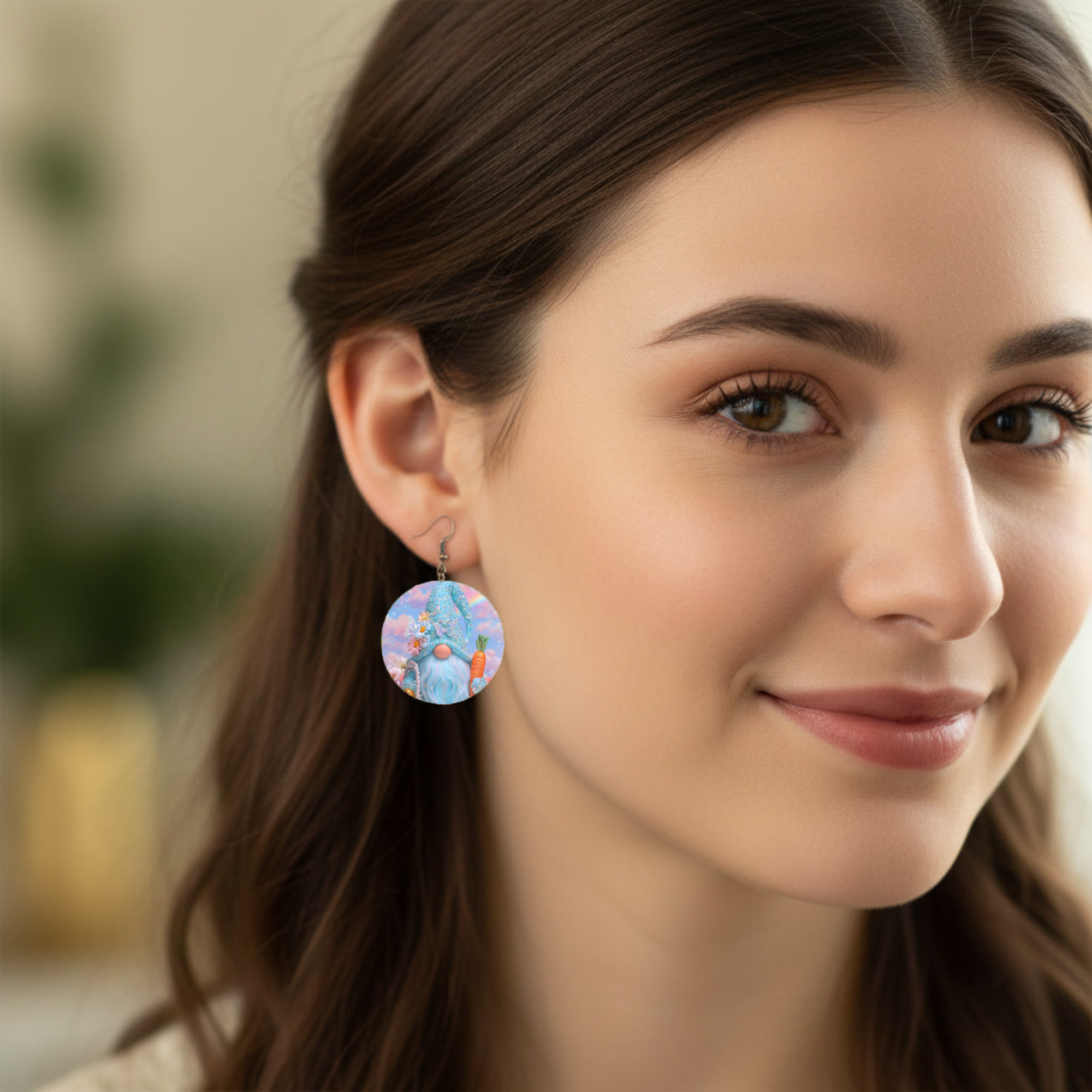 Spring Gnome Easter Earrings