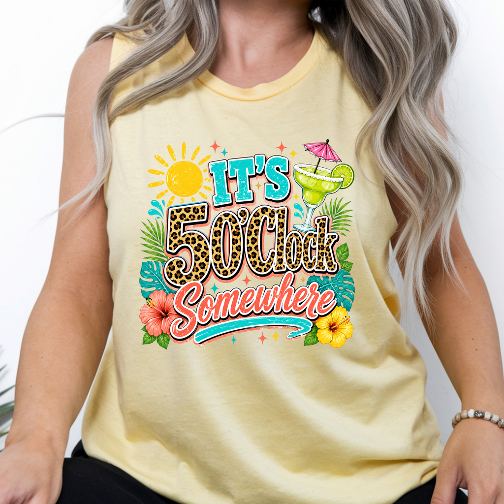 5 O'Clock Graphic Tank Top | TheCraftNook