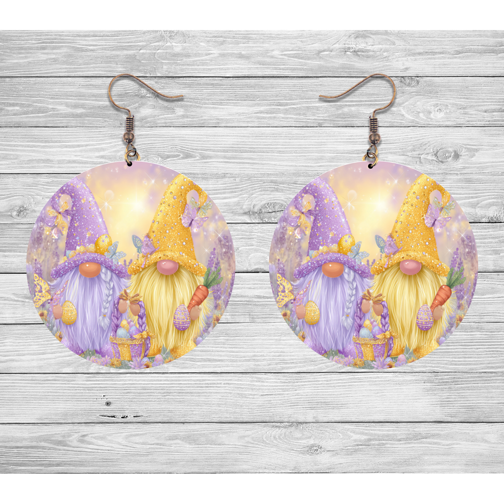 Pastel Twin Gnomes Easter Earrings
