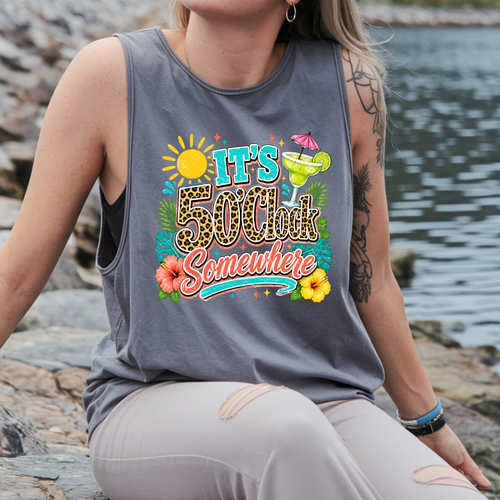 5 O'Clock Graphic Tank Top | TheCraftNook