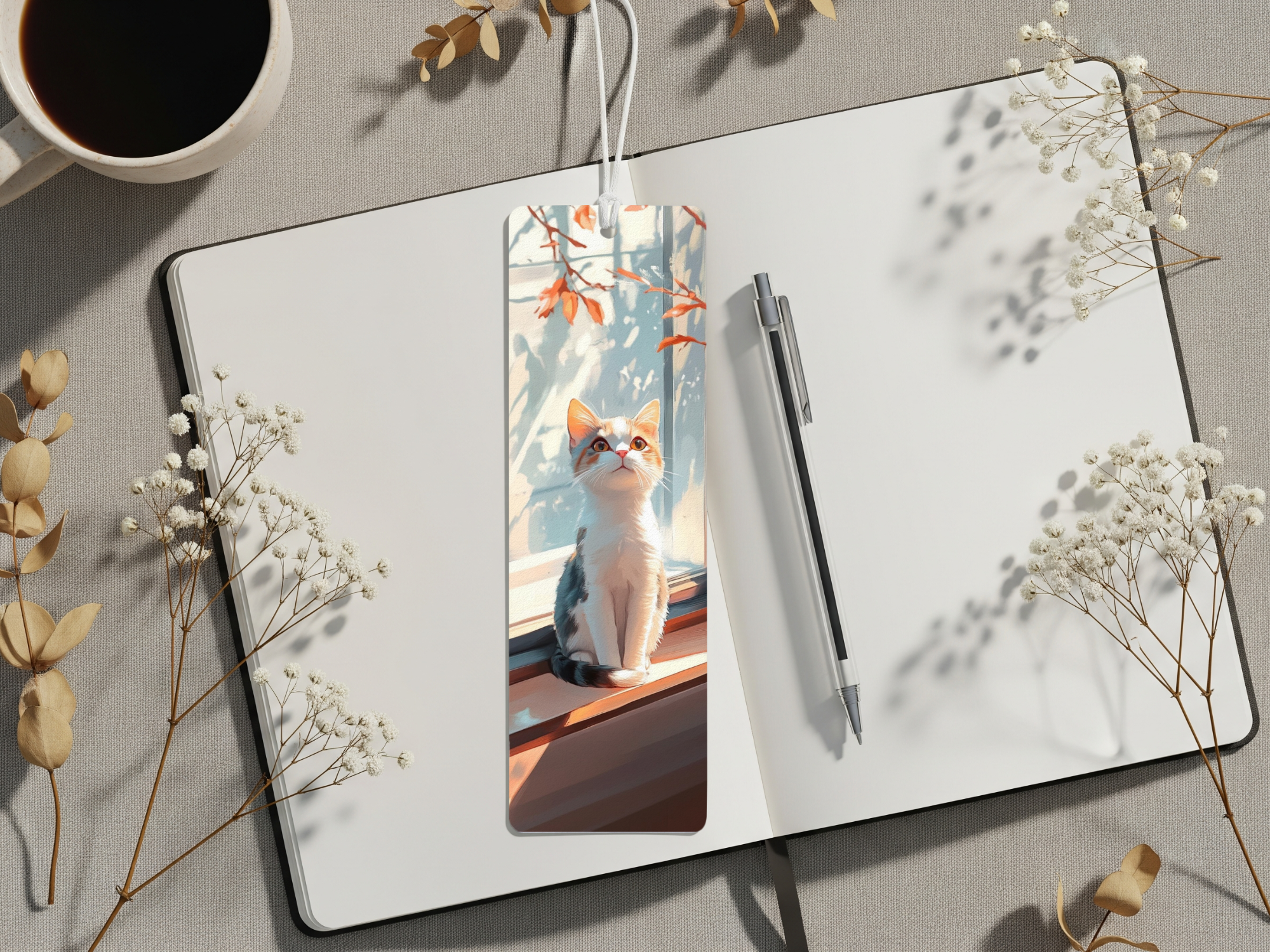 Aluminum Metal Bookmarks, Cat Images. A purr‑fect pause in your story