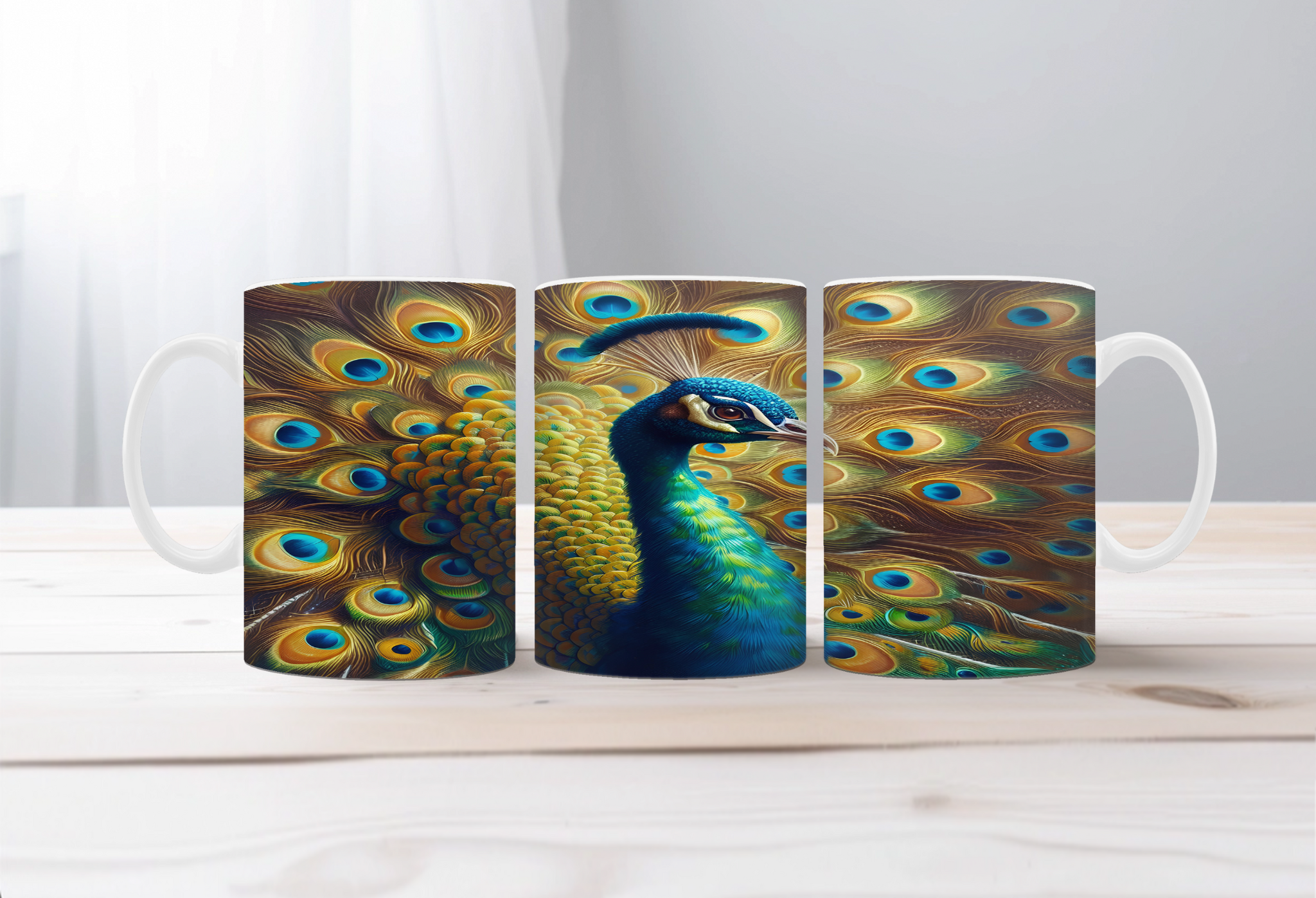 Peacock Magic Morning Mug
