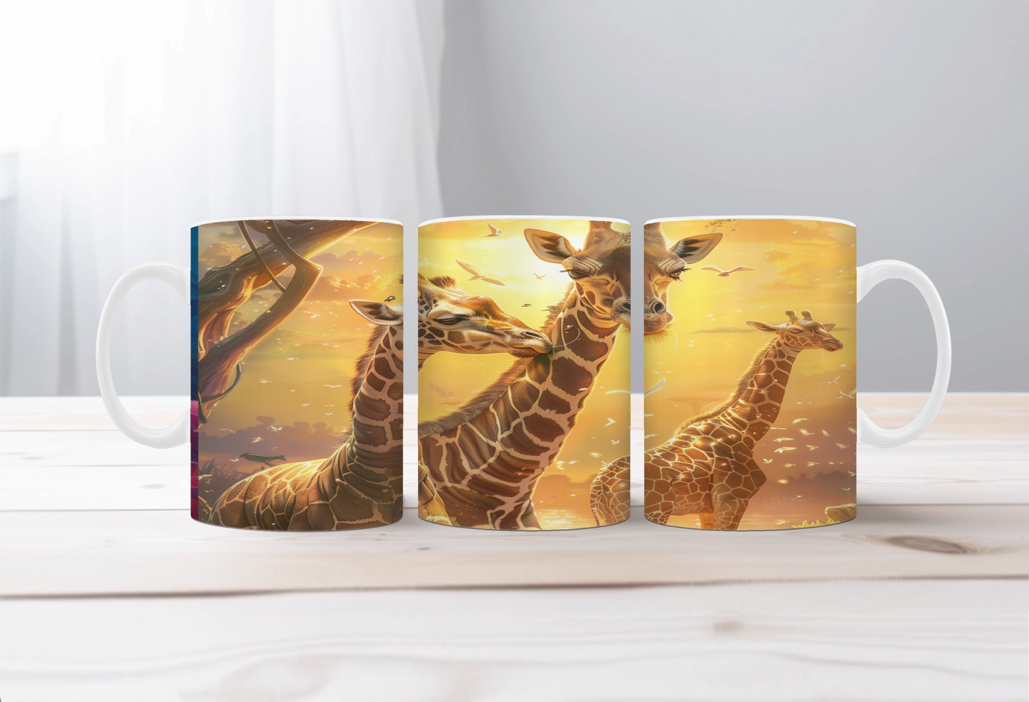 Tall Sips Giraffe Coffee Mugs, two size options.