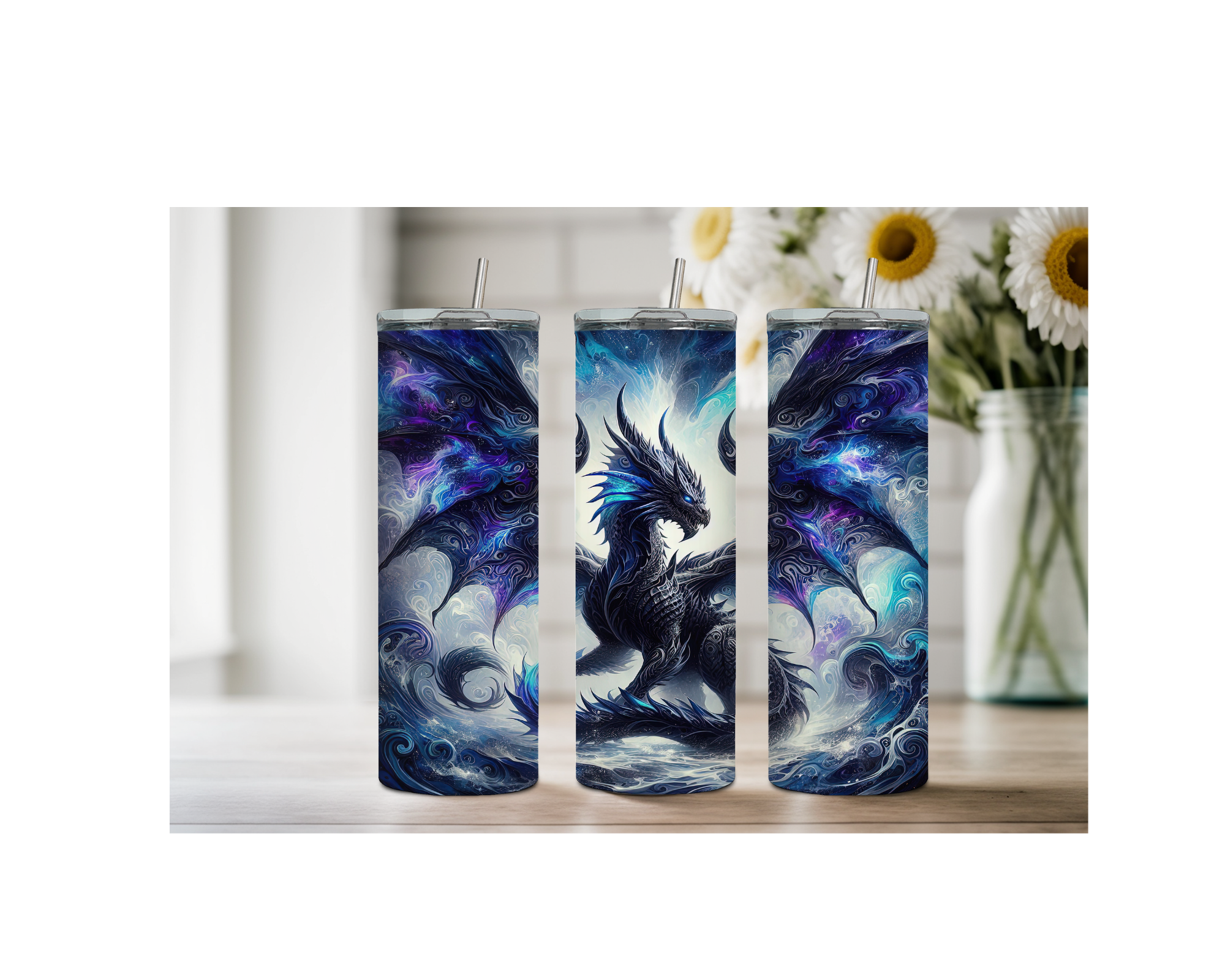 Mystic Scales Dragon Stainless Tumbler. Multiple Sizes and Images Available.