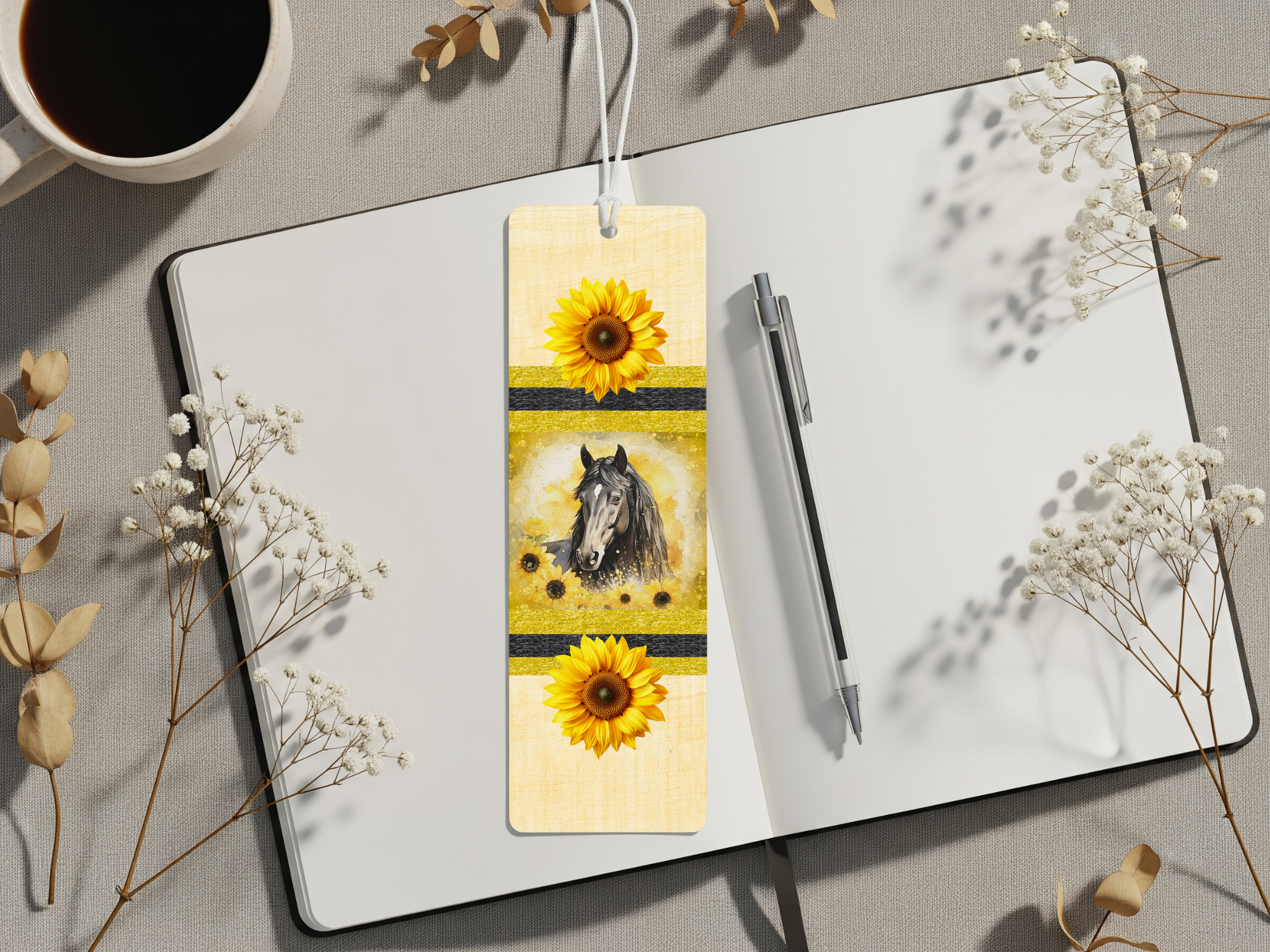 Aluminum Metal Bookmarks, Horse Images