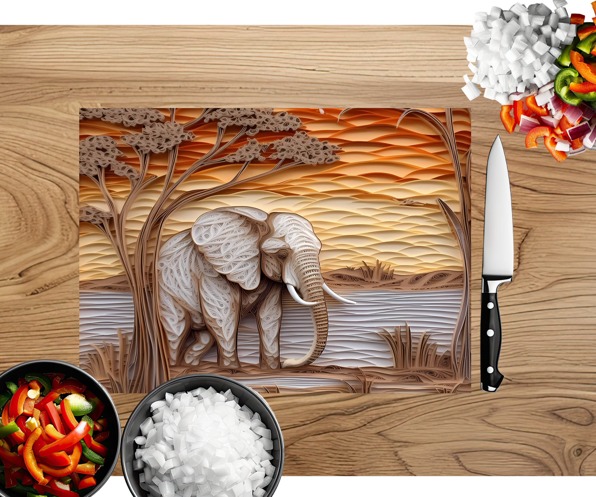 Wise & Wonderful Elephant Chopping Board