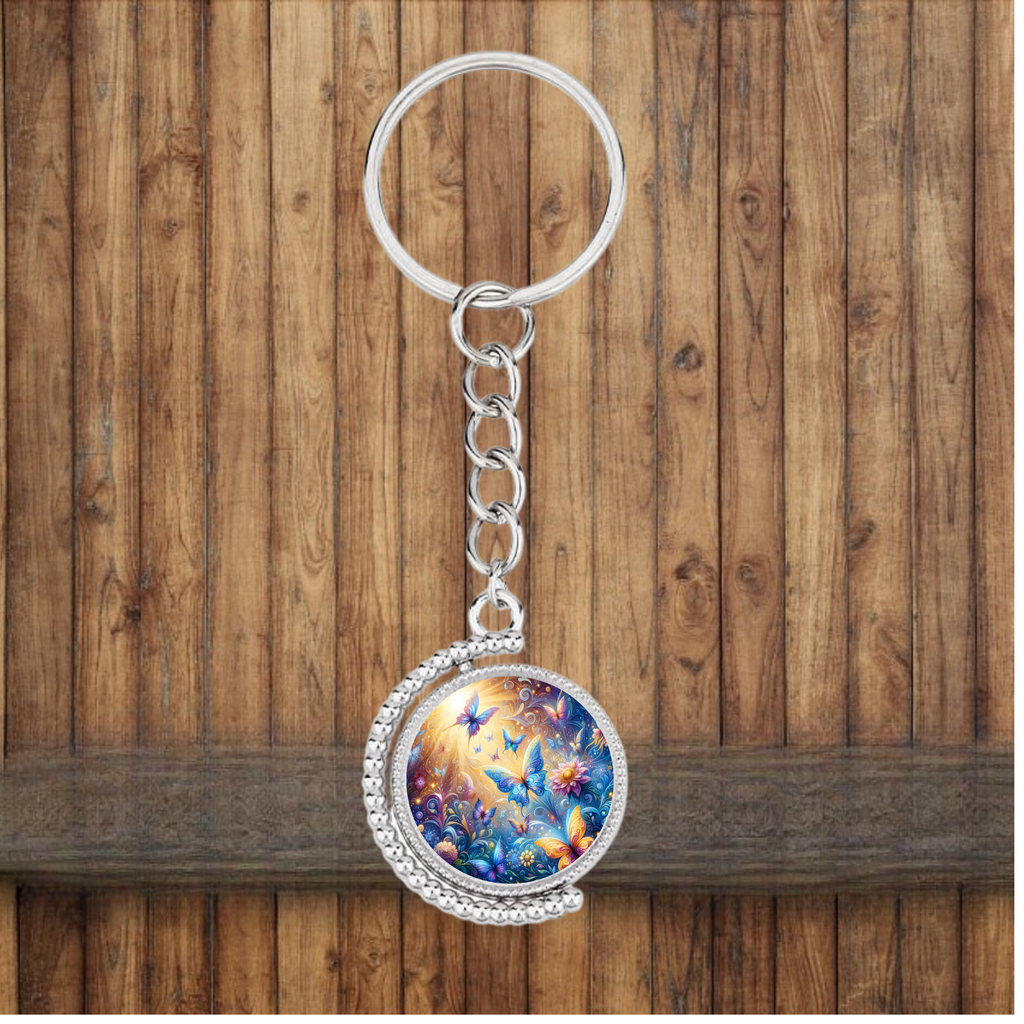 Bezel Butterfly Keychain