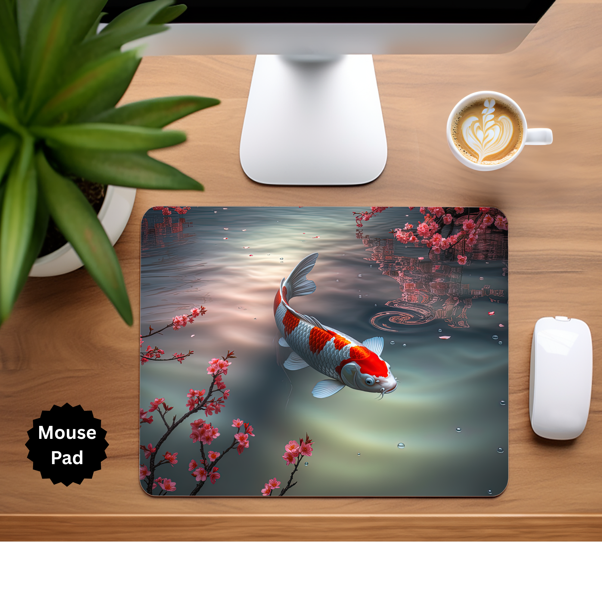 Koi Fish Mouse Pad