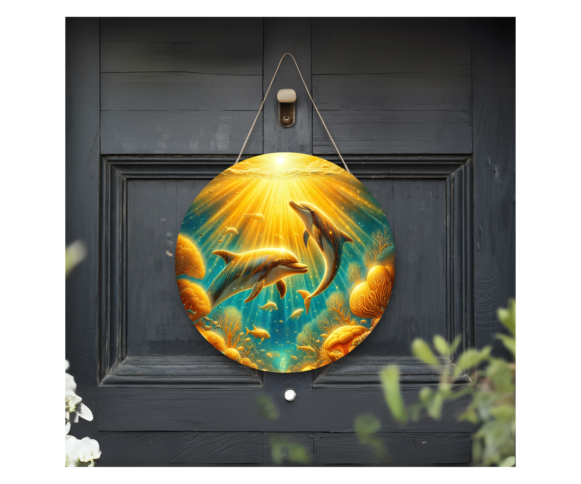 Make a Splash Dolphin Door Signs, Multiple images options.