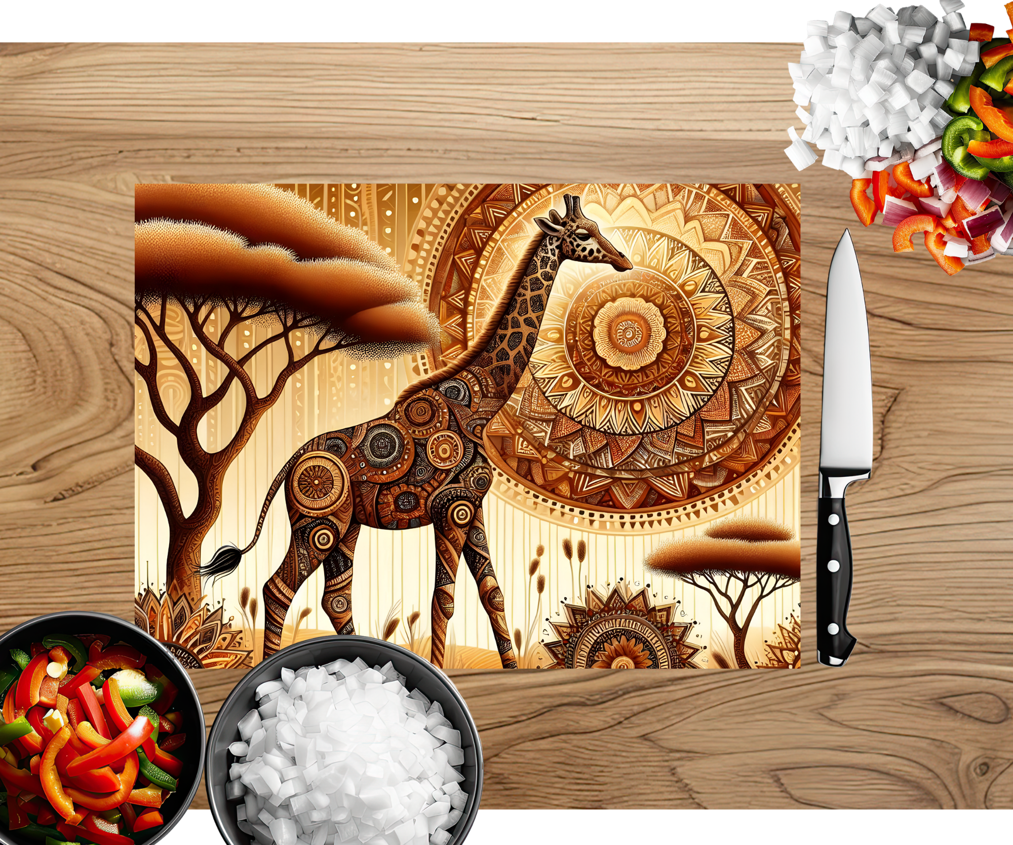 Gentle Giraffe Dreams Cutting Board