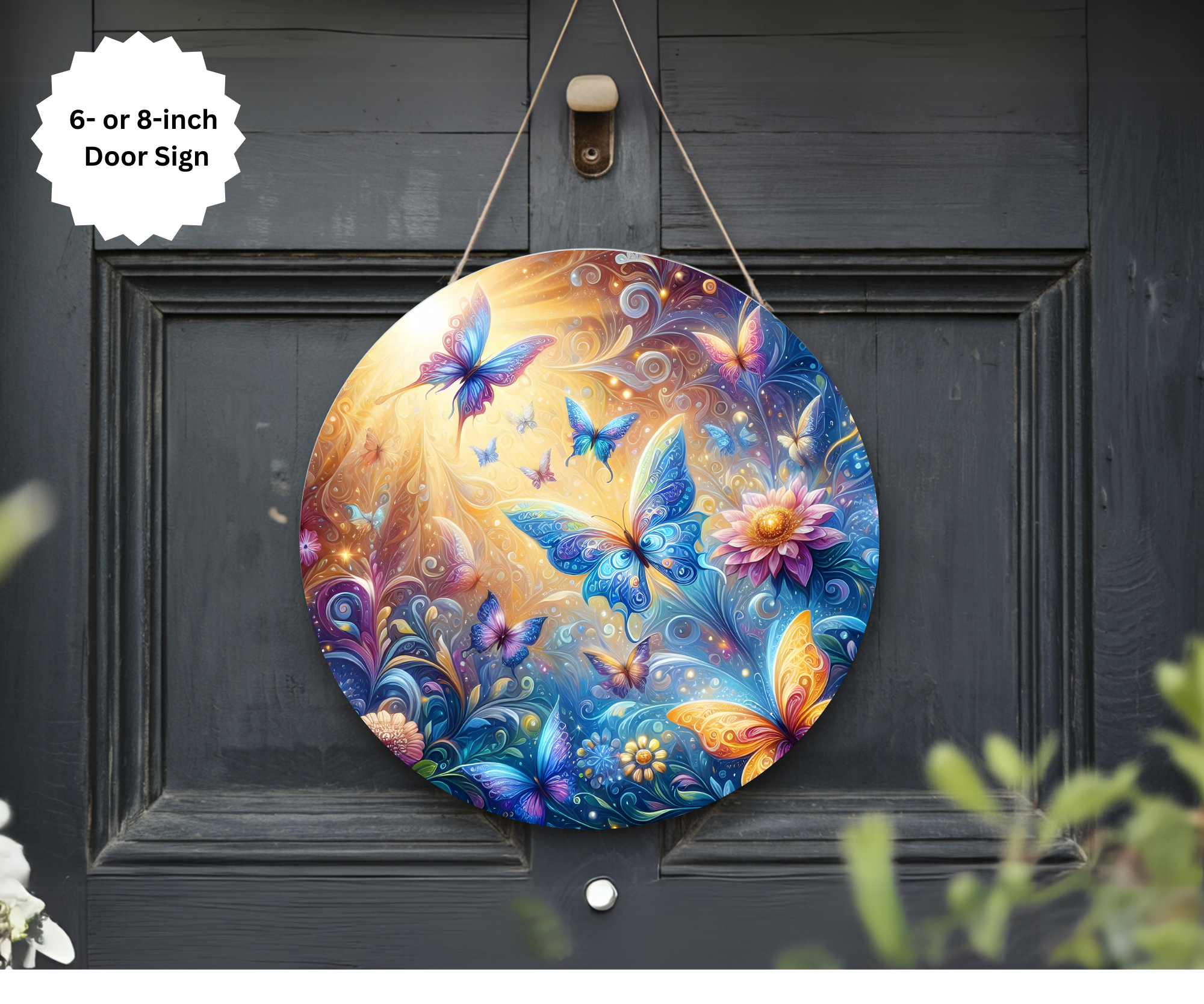 Butterfly Door Signs, Multiple images options.