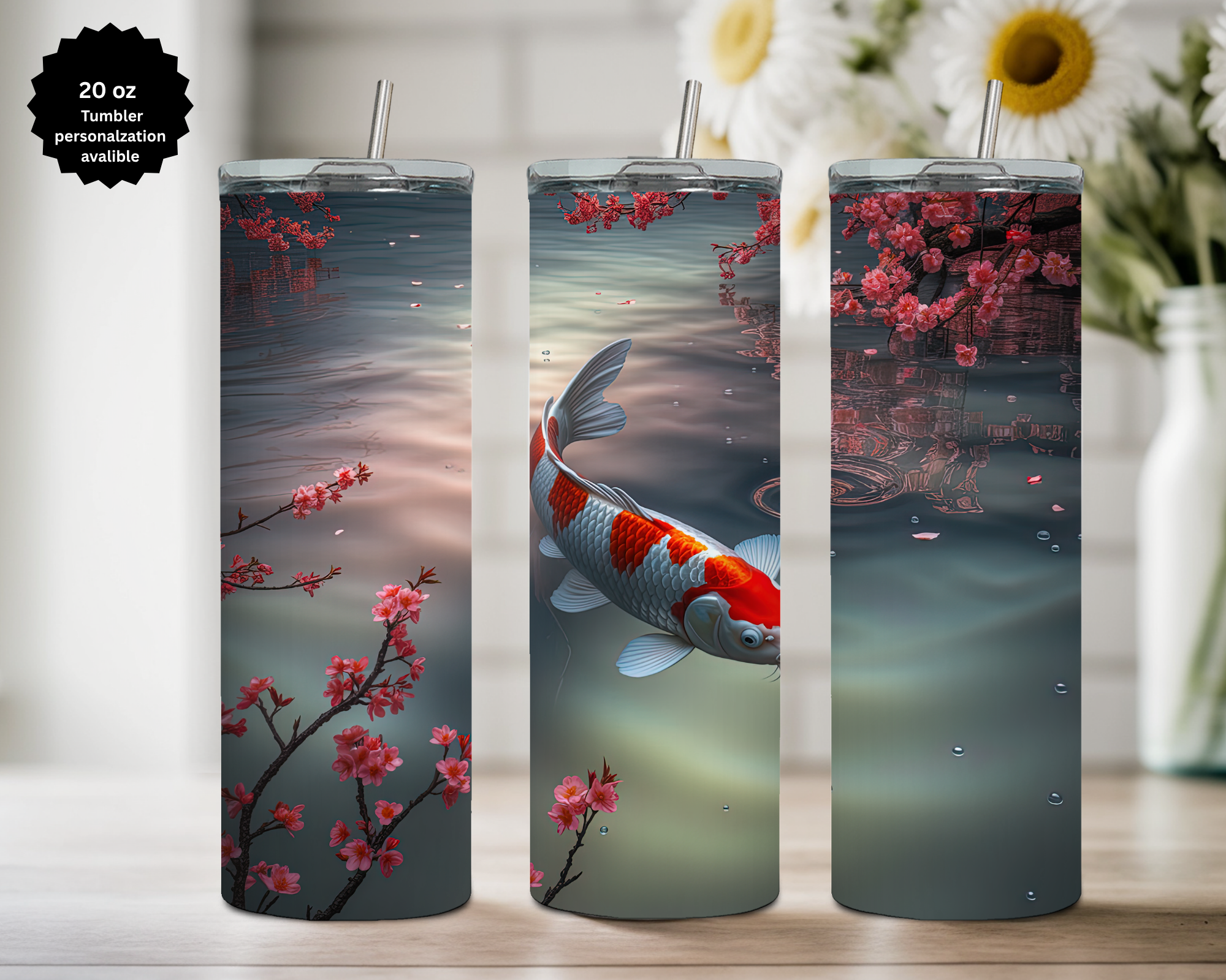 Koi Fish 20 Oz Tumblers
