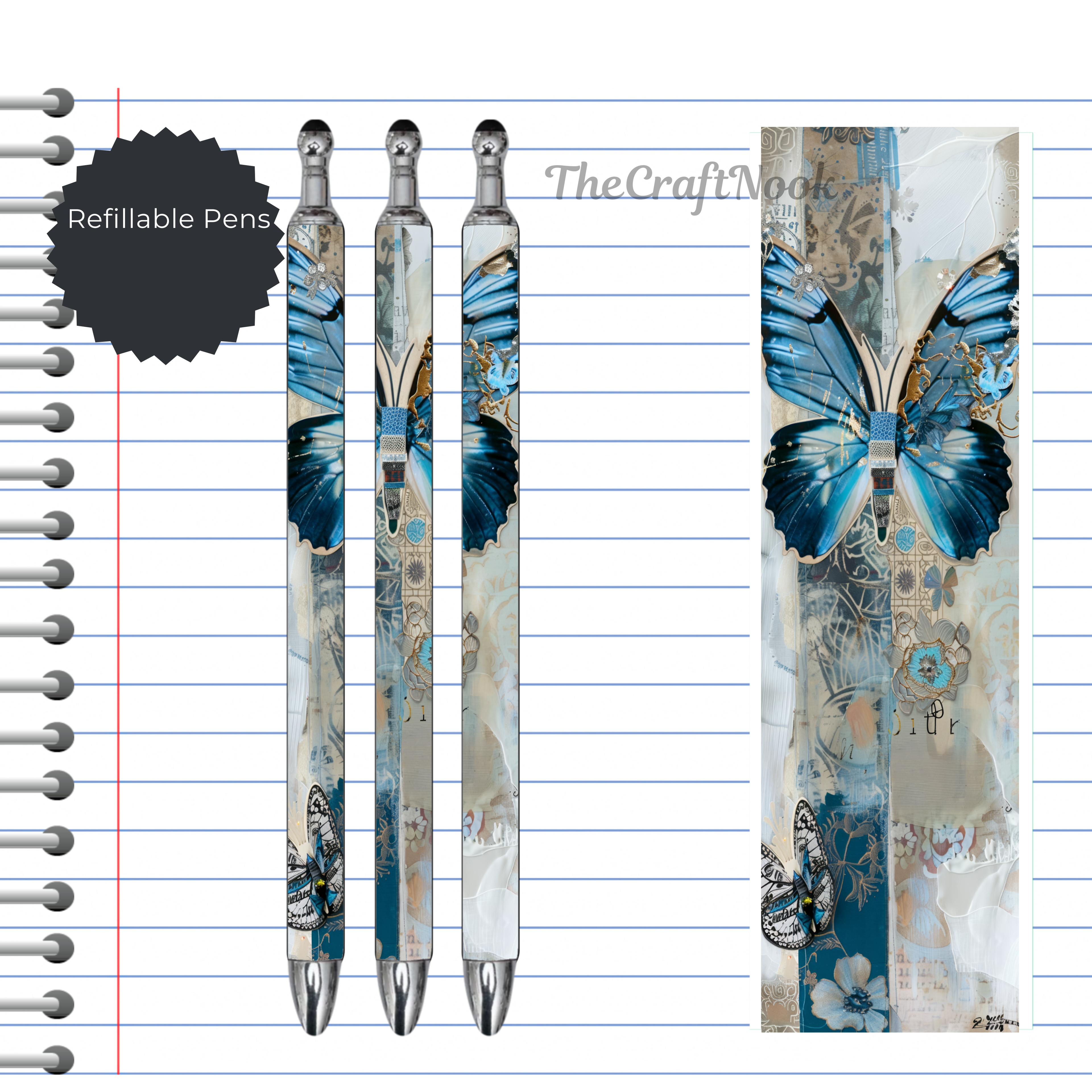 Butterfly Refillable Pens, multiple options and Images available.
