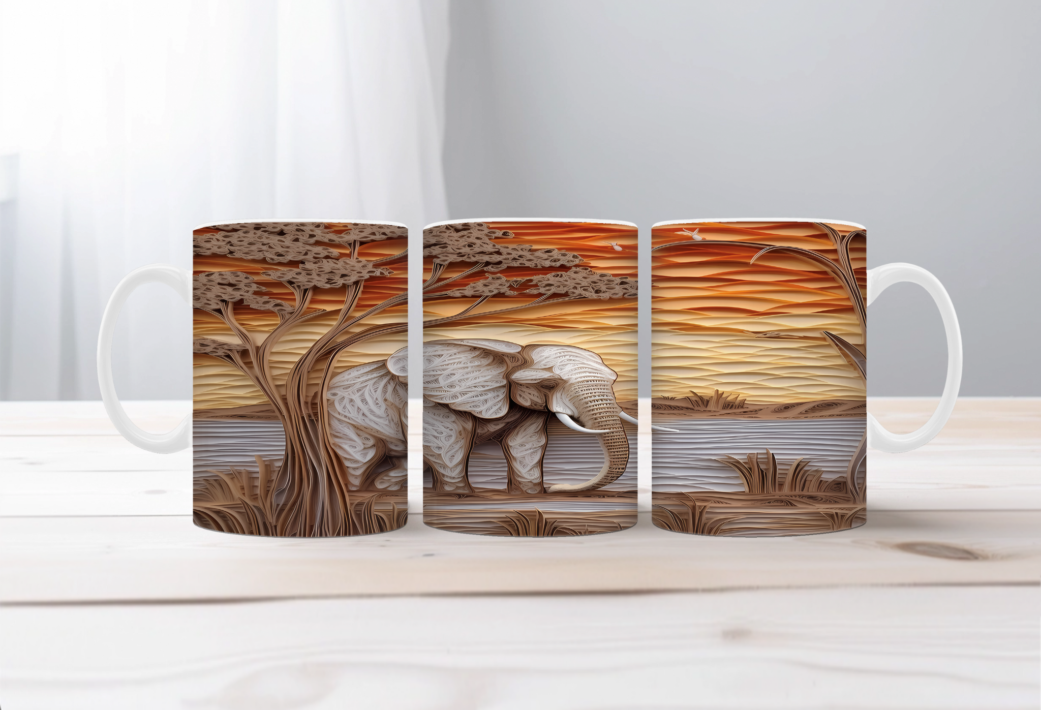 Elephant Image Coffee Mugs. Multiple images to choose from with personalization options.