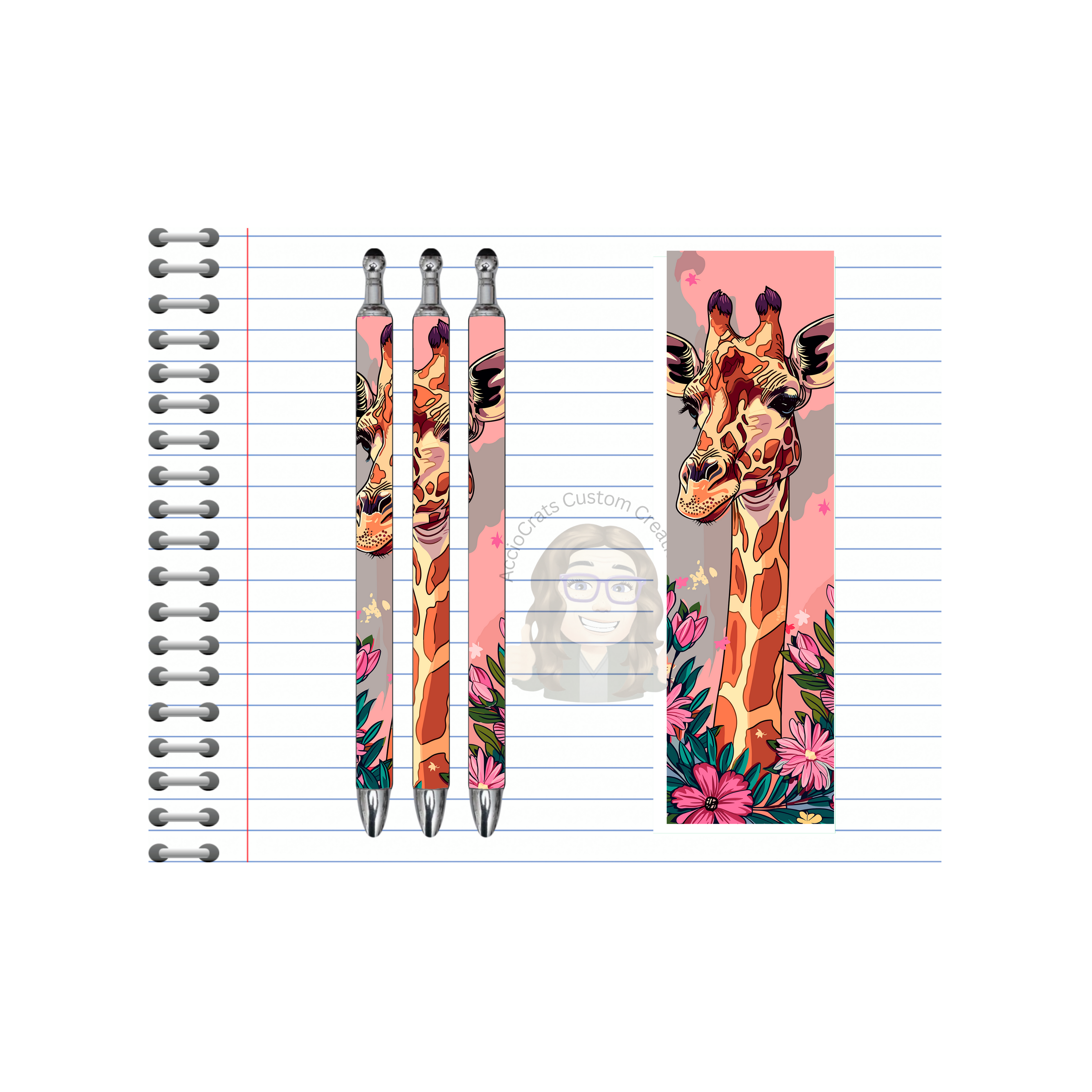A long‑necked twist on everyday writing, Refillable Pens, Giraffe Images multiple options and Images available.