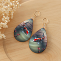 Koi Fish Teardrop Earrings