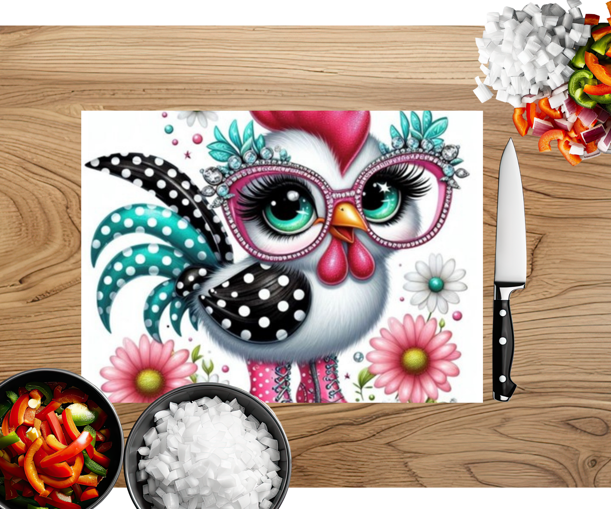 Cluck and Chop Chicken Cutting Boards