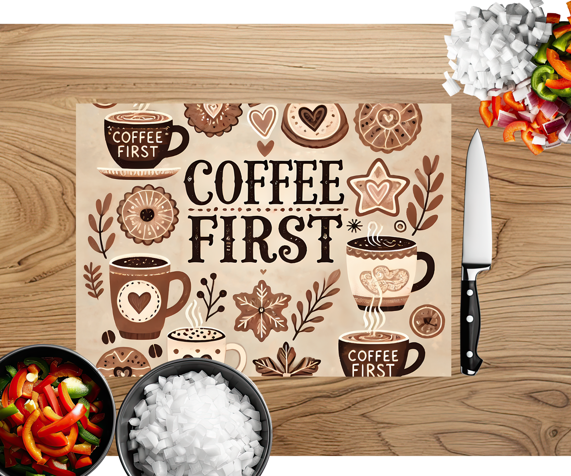 Brew‑tiful Morning Coffee Cutting Board