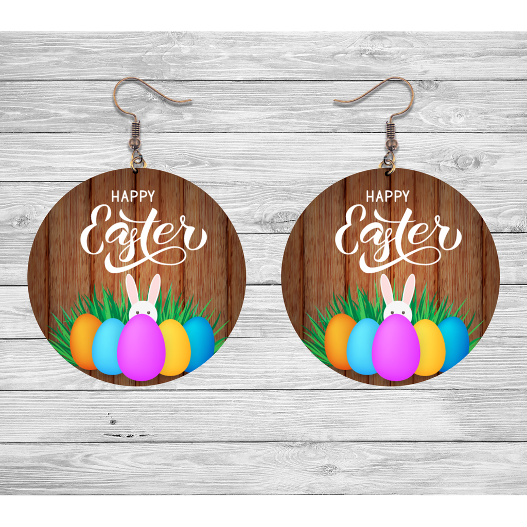 Happy Easter Rustic Earrings