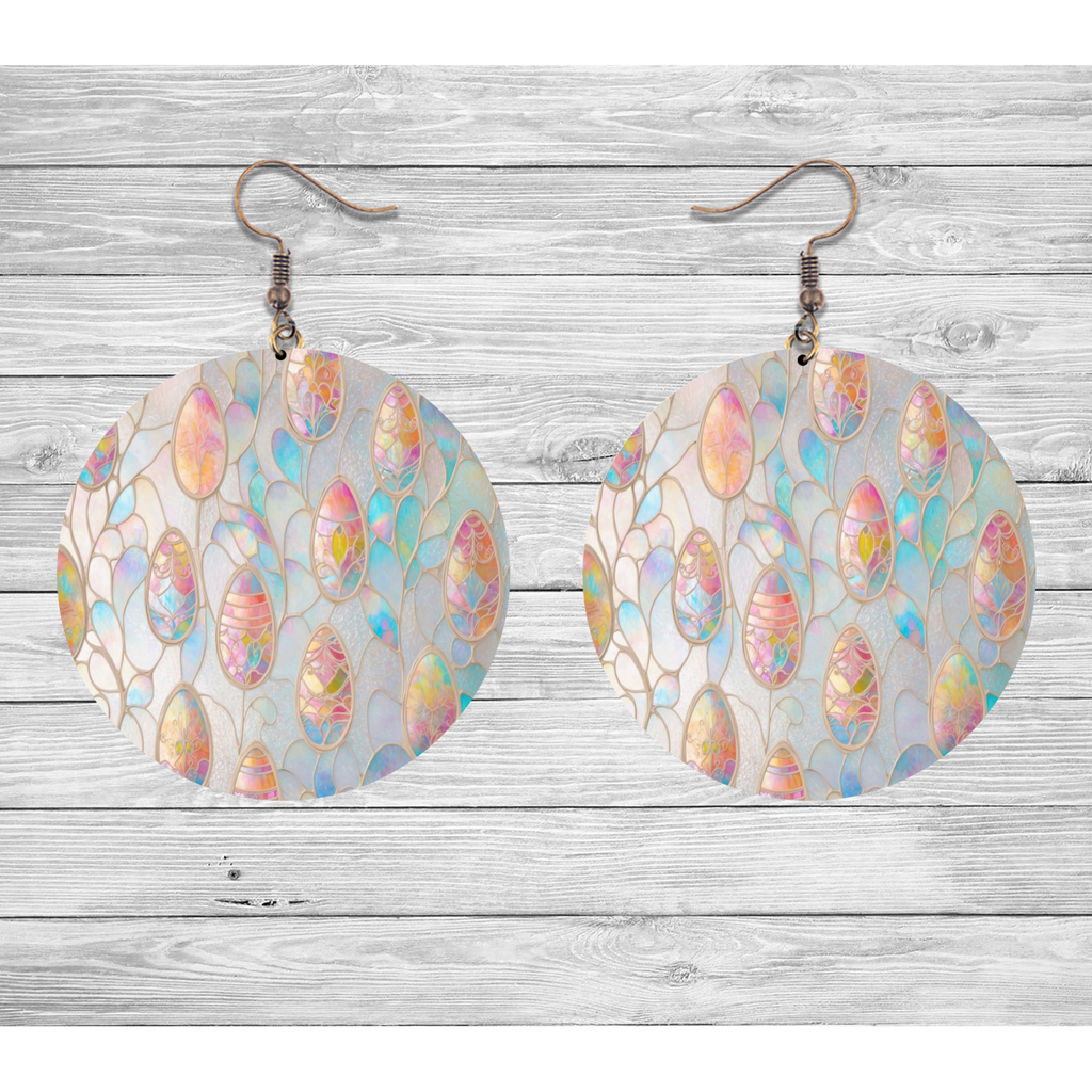 Pastel Easter Egg Pattern Earrings