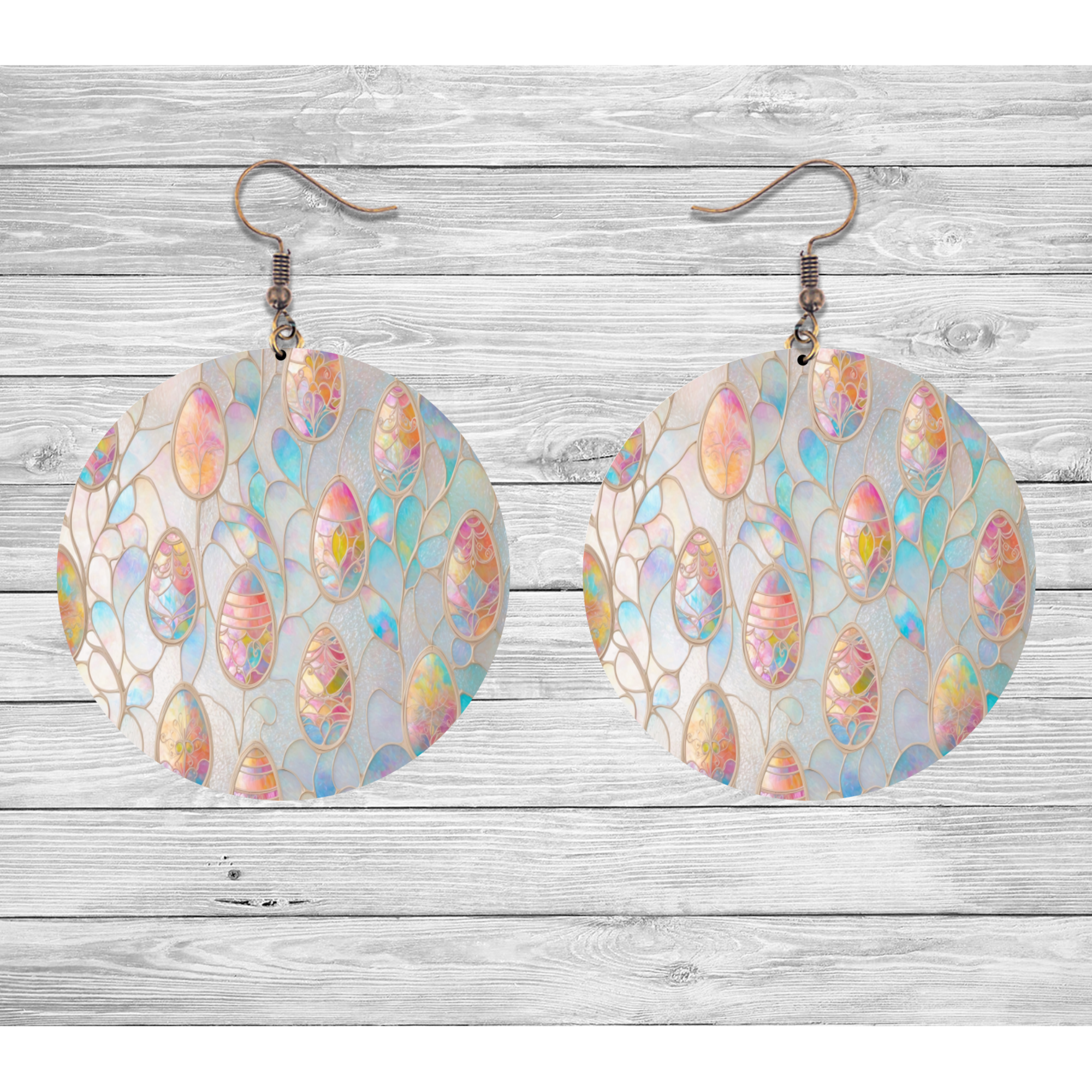 Pastel Easter Egg Pattern Earrings