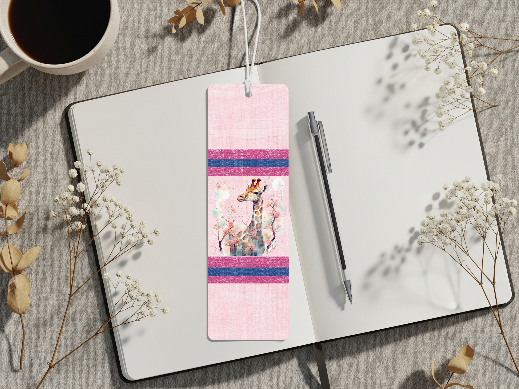 Stand tall in your reading adventures, Aluminum Metal Bookmarks, Giraffe Images