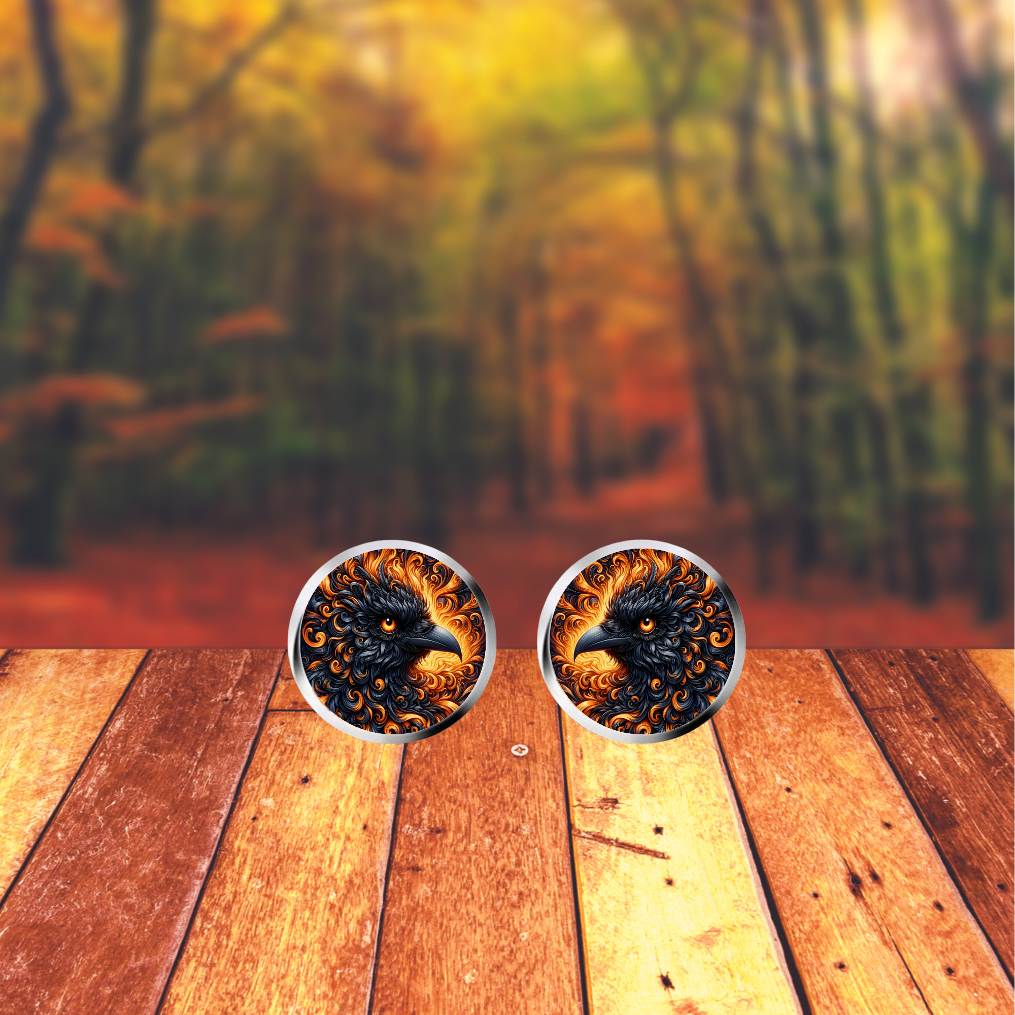 Phoenix Stud or Dangle Earrings