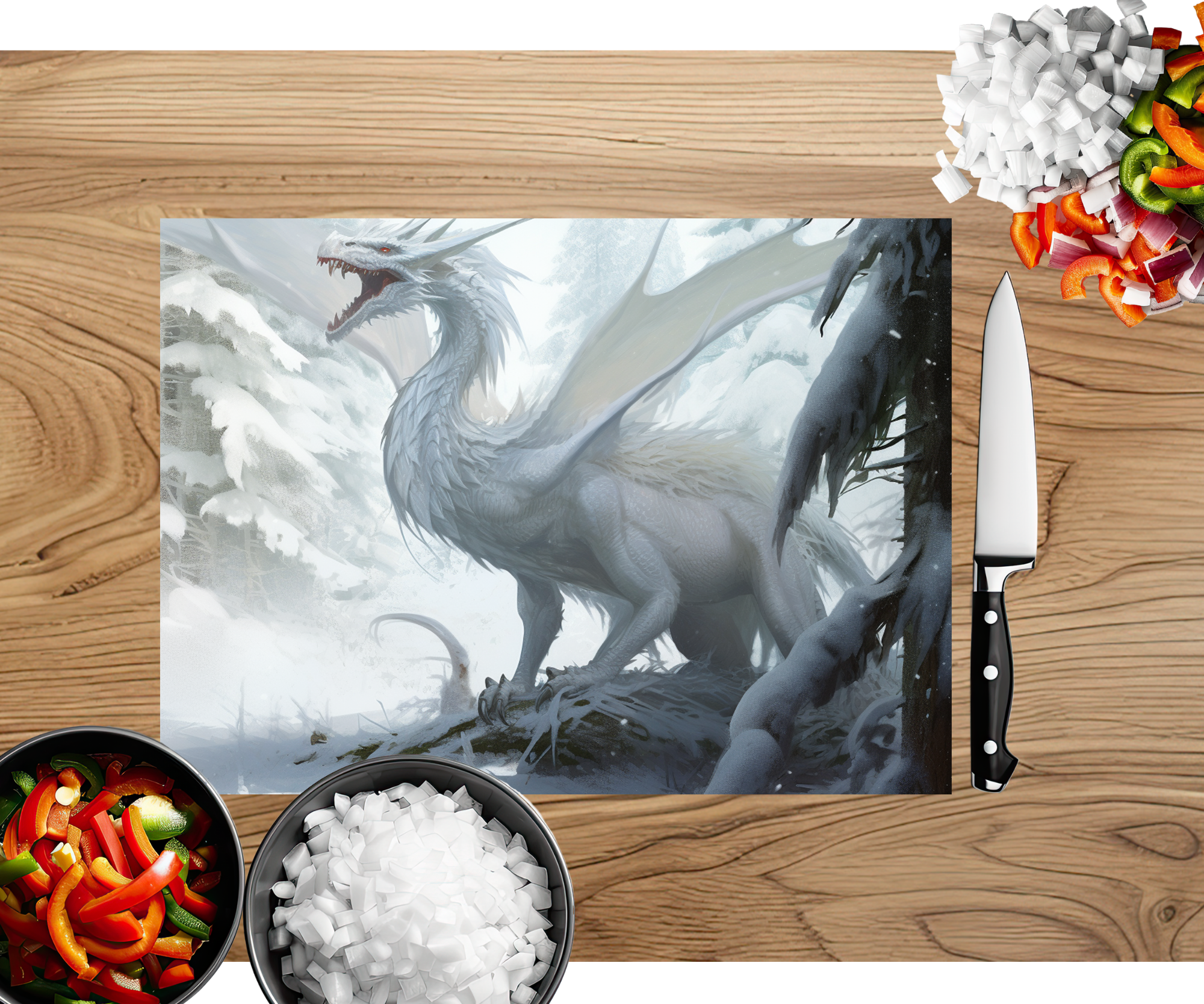 Majestic Dragon Scales Cutting Board
