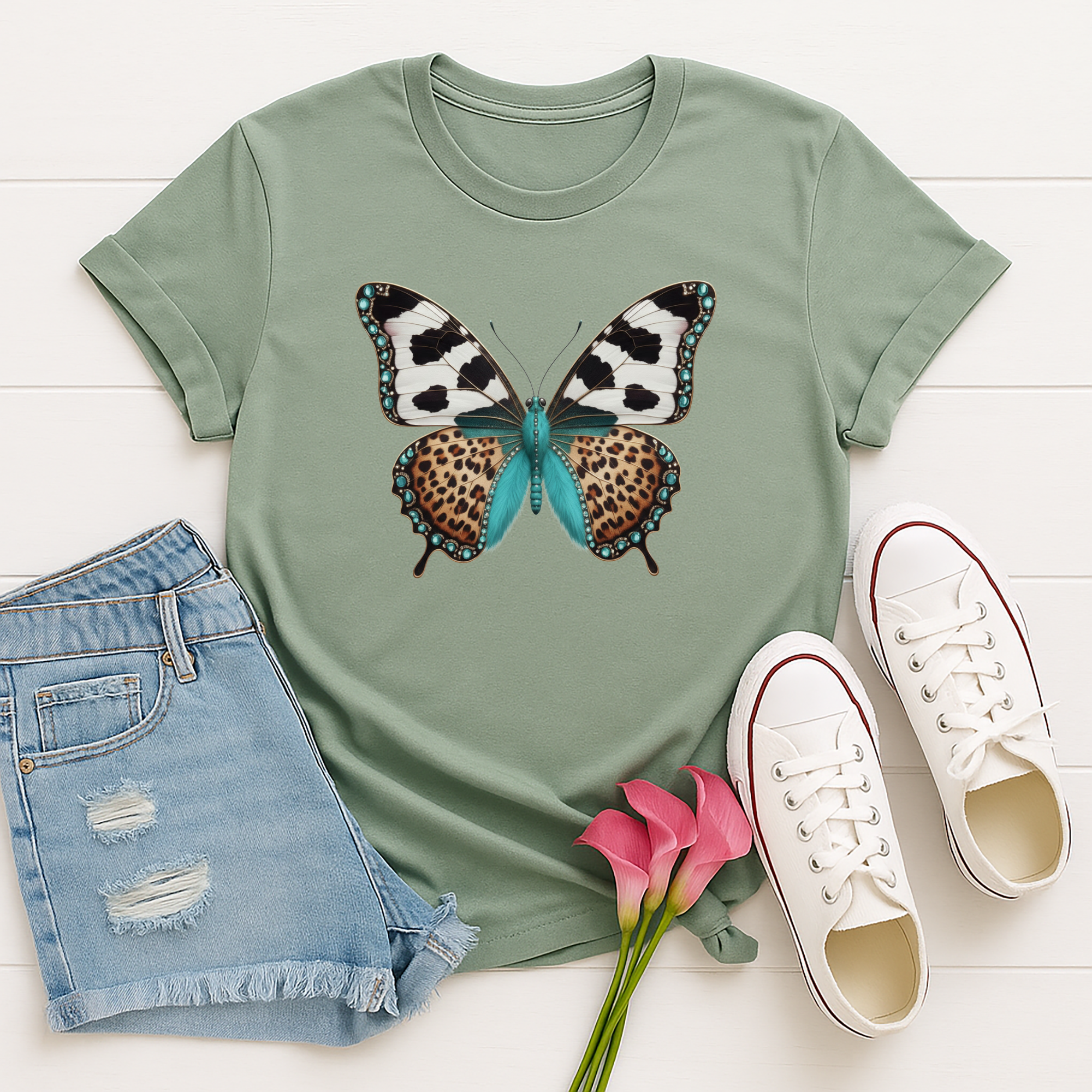 Leopard Wing Butterfly Tee