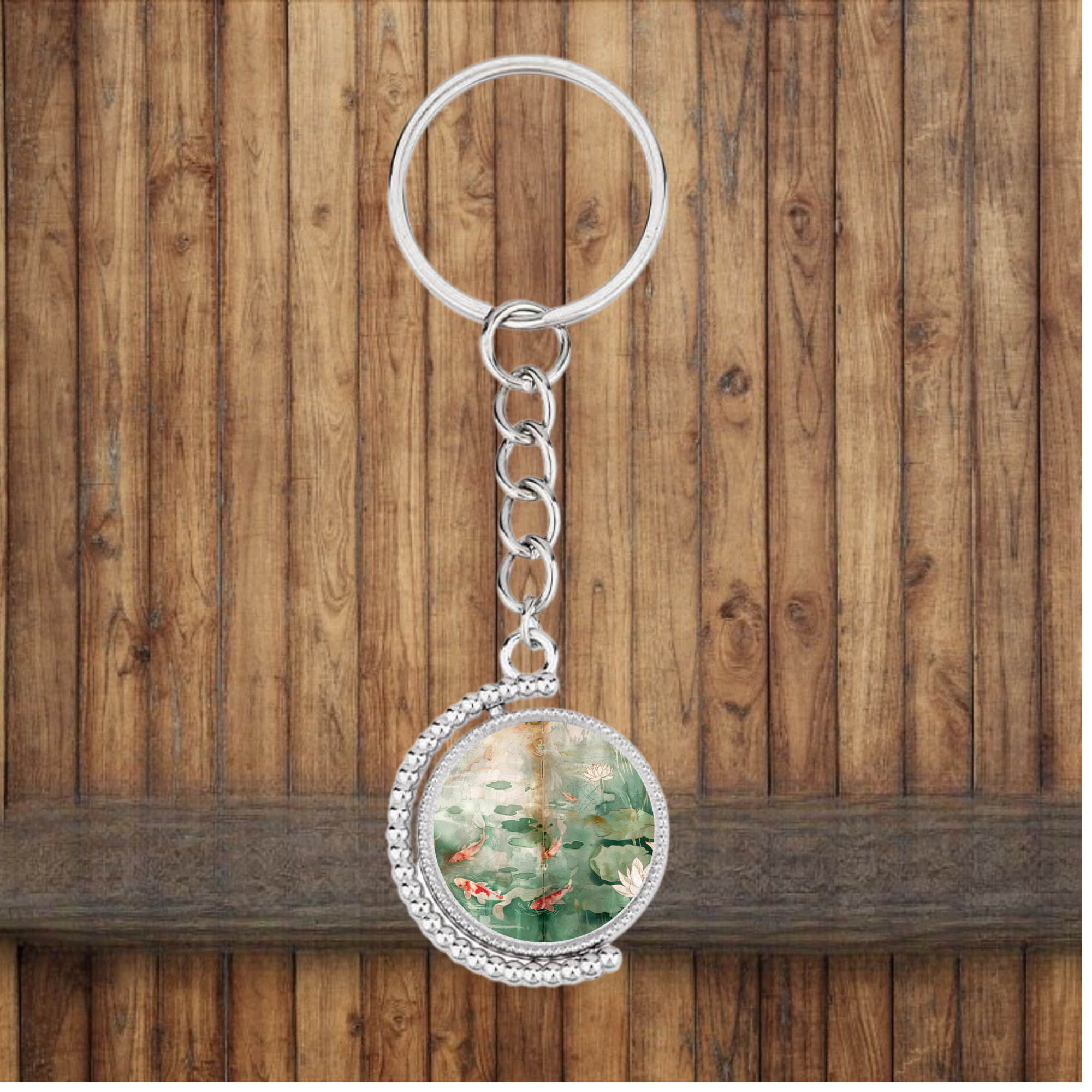 Bezel Koi Fish Keychain