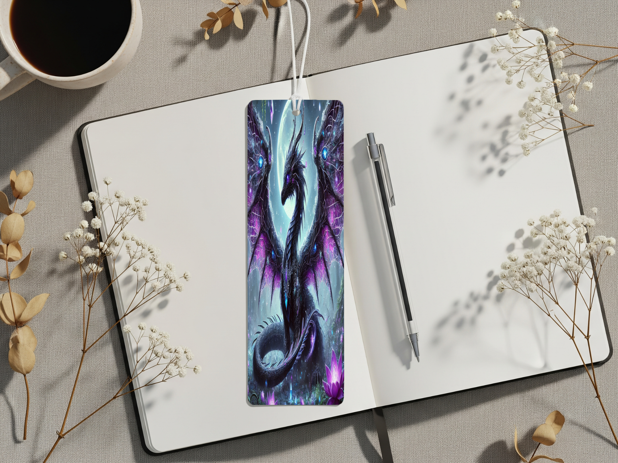 Aluminum Metal Bookmarks, Dragon Images. Mark your place in every adventure with a mystical dragon companion